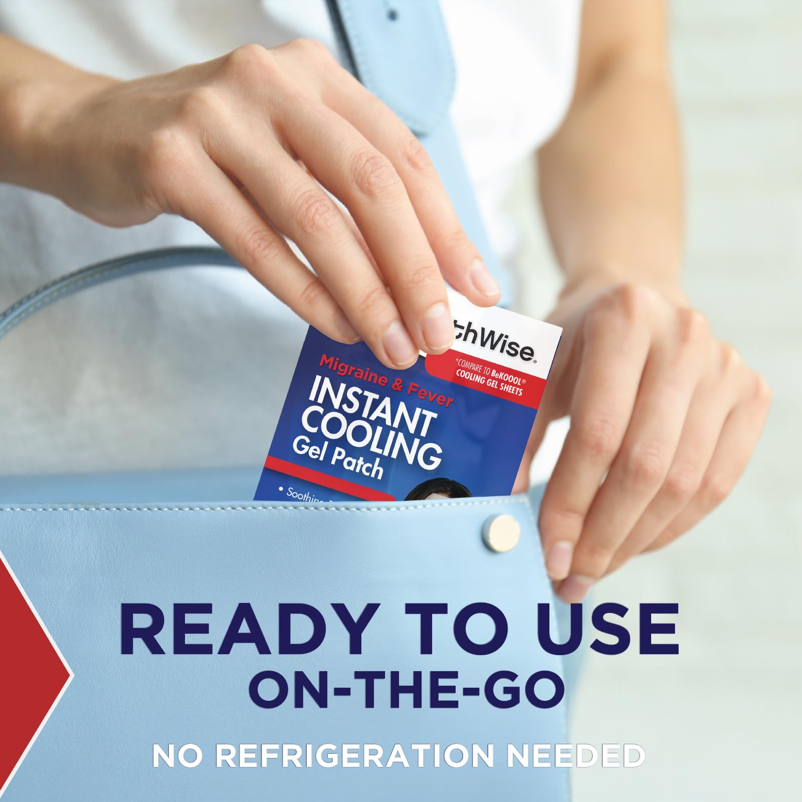 HealthWise Instant Cool Gel Patches | Migraine & Fever Relief | 12-Count | 4.75” x 2” | Soothing Menthol Vapors | Non-Medicated Formula HealthWiseAu supplements