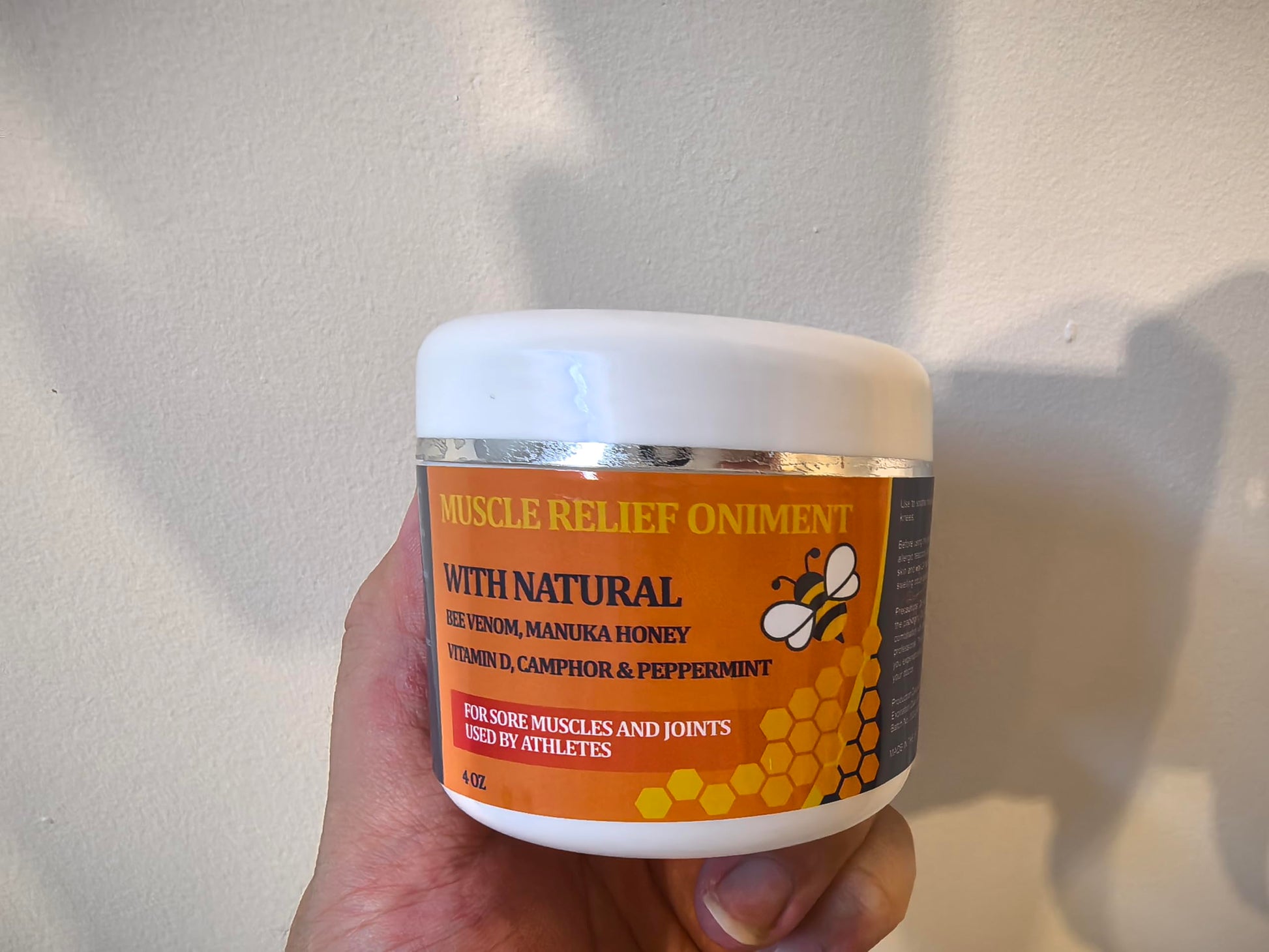 Beeswax and Honey Fast Acting Joint Muscle Bone Cream, Immediate Help for Back, Neck, Hand, Feet, Knee, Shoulder, Topical, Nerve, Plantar, Ankle, Foot Discomfort, Natural Added YOKOBBYESAu supplements