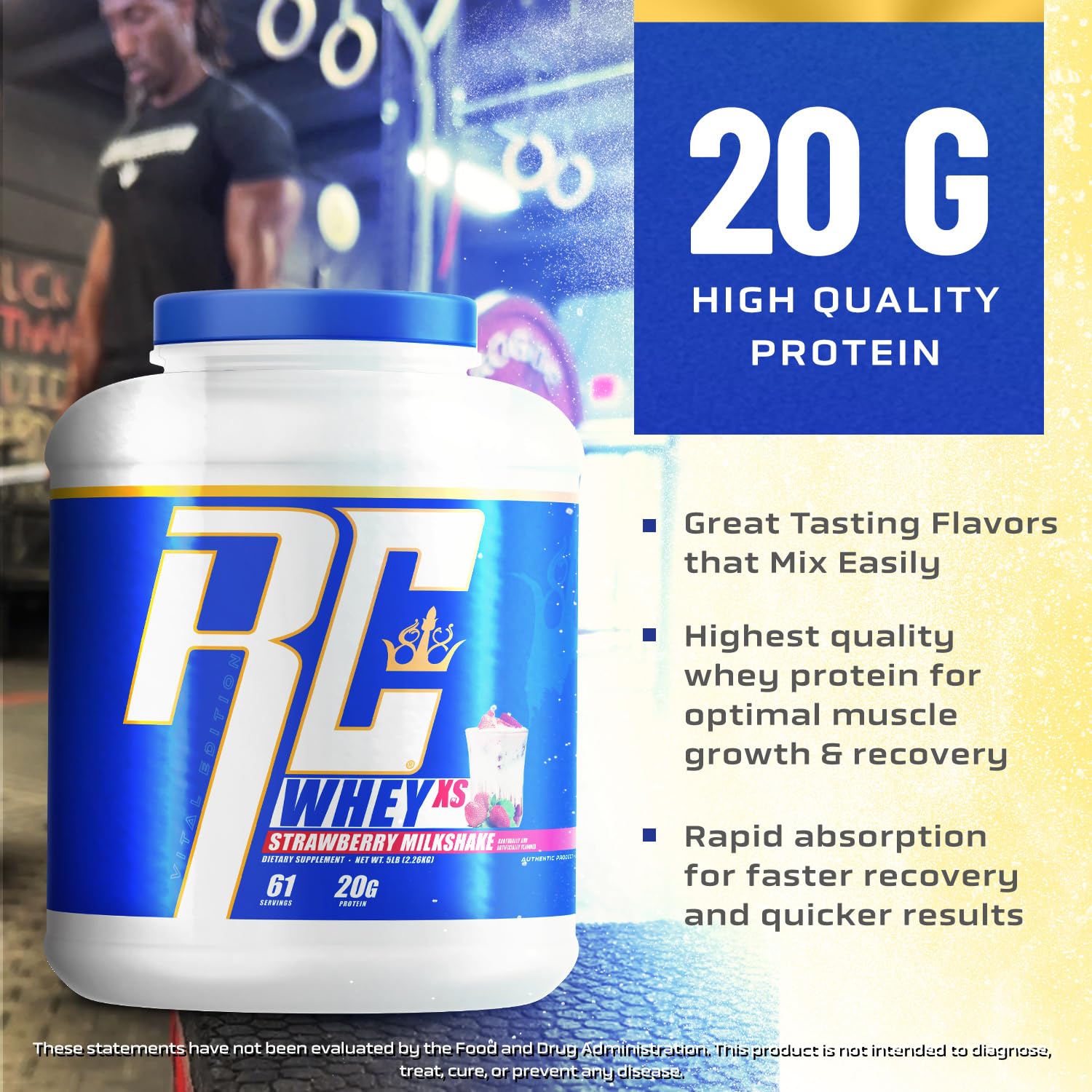 Ronnie Coleman Signature Series Whey XS Protein Powder, Pre Workout Shake Mix Ronnie Coleman Signature SeriesUS supplements