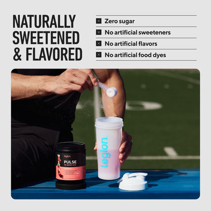 LEGION Pulse Pre Workout Supplement - All Natural Nitric Oxide Preworkout Drink to Boost Energy, Creatine Free, Naturally Sweetened, LEGIONUS supplements