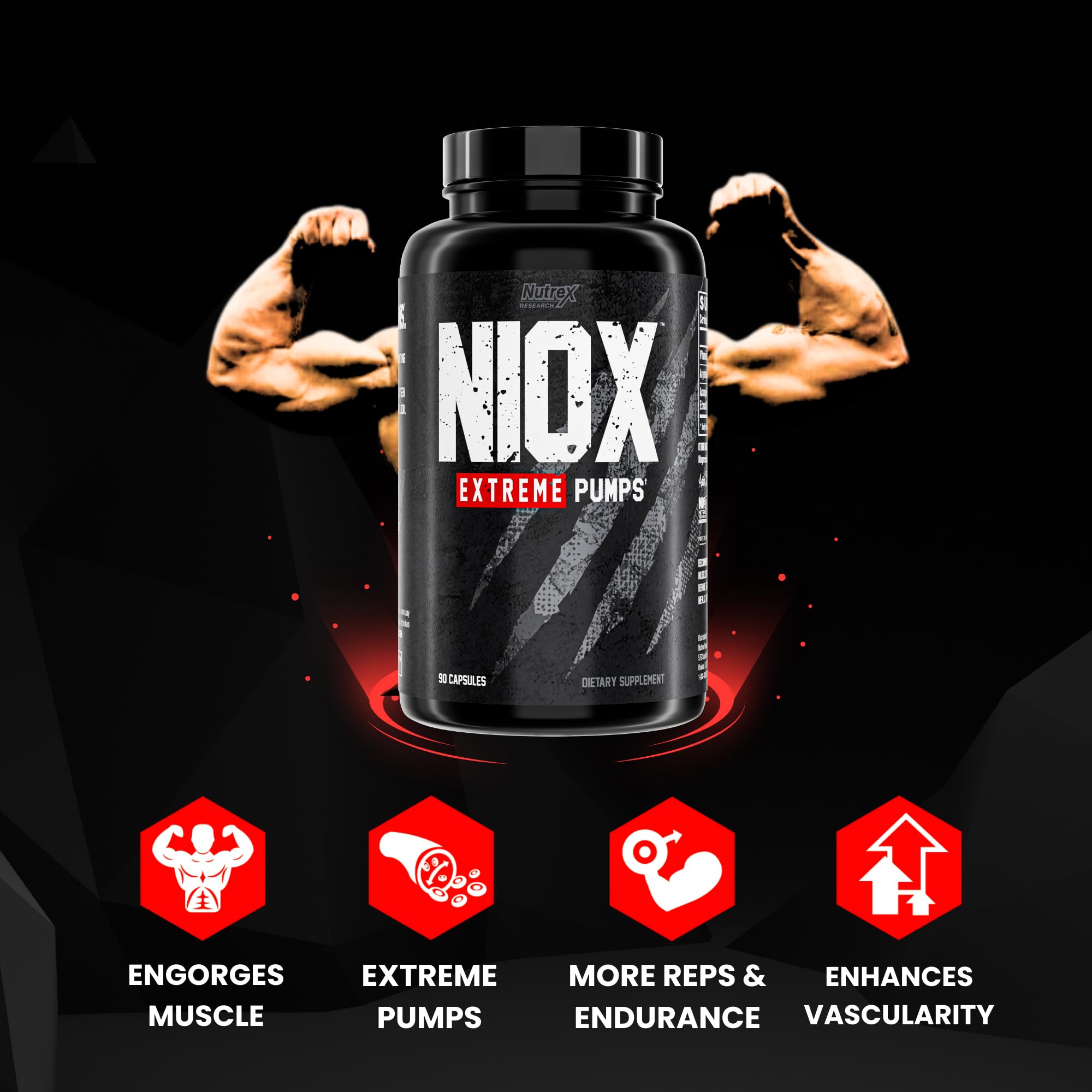 Nutrex Research NIOX Extreme Pumps - 180-Count Pre-Workout Pump Supplement Nutrex ResearchAu supplements