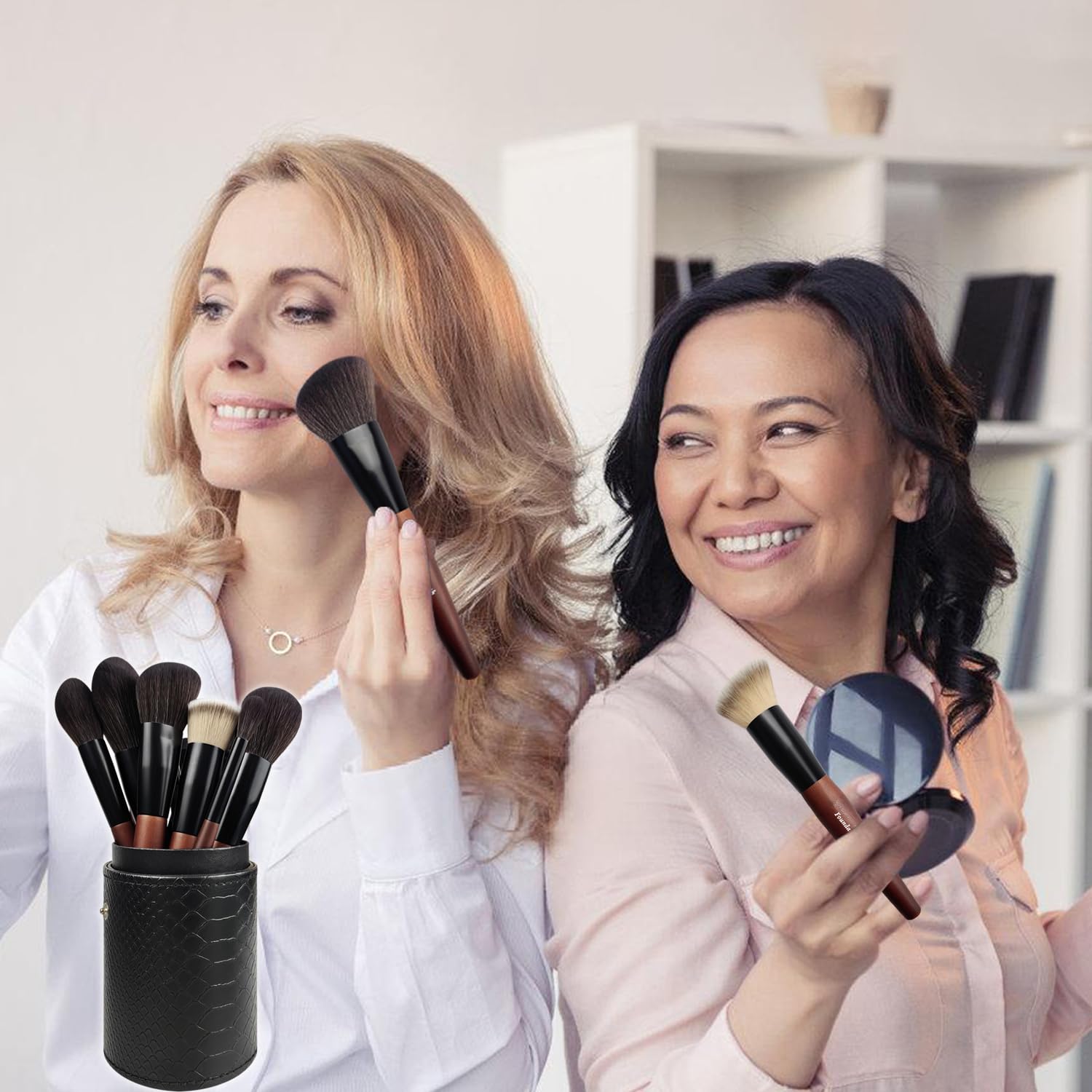 Makeup Brushes 16 Pcs Makeup Brush Set Professional, Wood Handle Travel Make Up Brushes Set with Case, Premium Cruelty-Free Synthetic Fiber Hair Makeup Brush Kit with Holder ZylsniceAu supplements