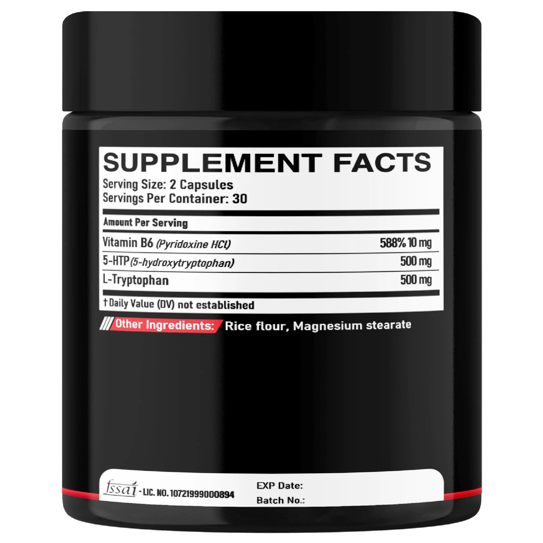 DEDICAD 5 HTP Supplement 1010mg - 60 Capsules - 3in1 Combined with Vitamin B6, L-Tryptophan - Comfortable Mood, Brain Health, Body Management & Immune System Support DEDICADnz supplements