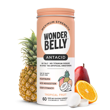 Wonderbelly Antacid, Effective Heartburn and Instant Acid Indigestion Relief, Maximum WonderbellyUS supplements