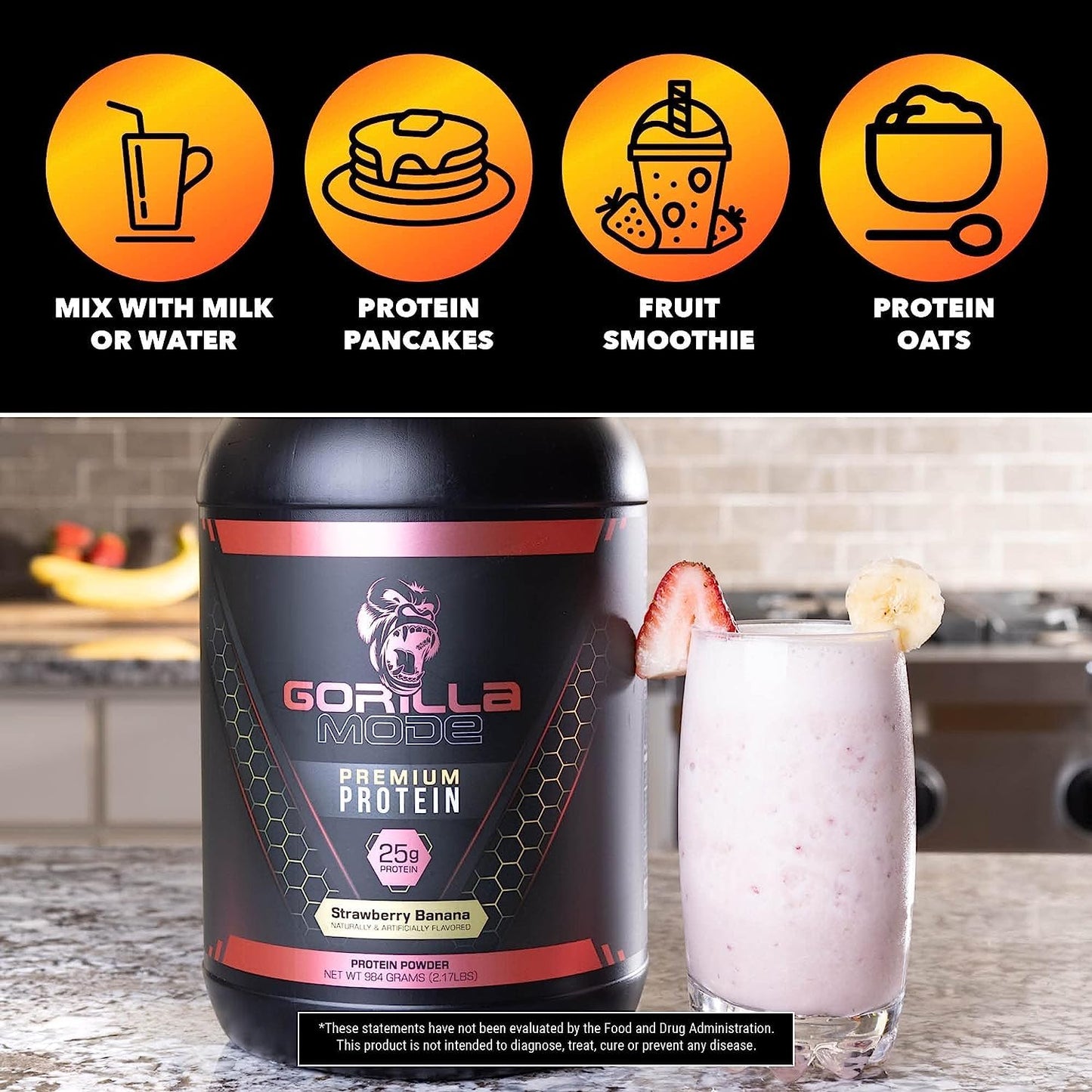 Gorilla Mode Premium Protein - Chocolate Peanut Butter / 24 Grams of Protein/Recover Gorilla MindUS supplements