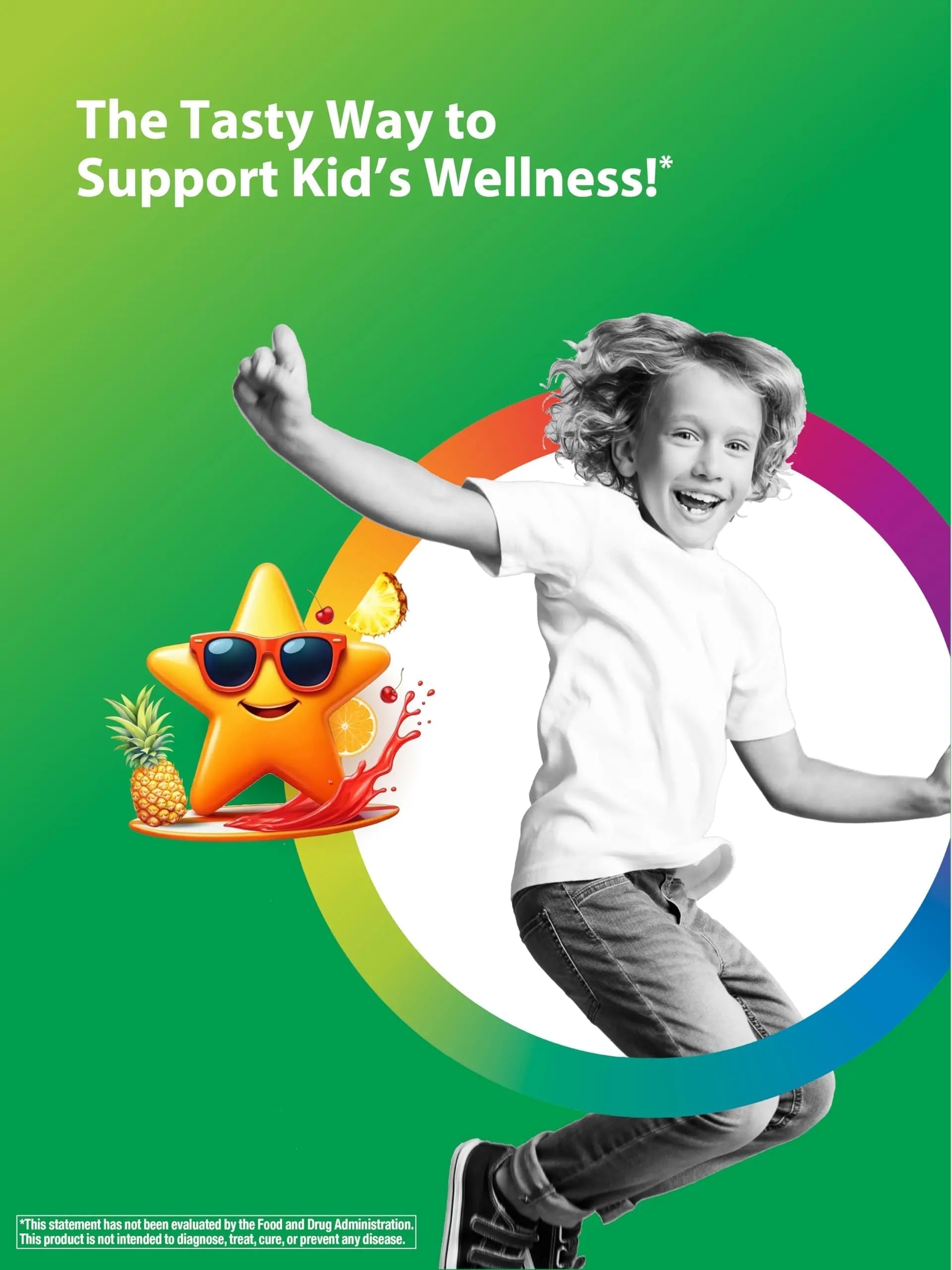 Rainbow Light Kids One + Multivitamin | 50 Chewable Tablets | with Iron & Tummy Friendly Probiotics | Fruit Punch Flavor | Real Food Nutrients Rainbow LightAu supplements
