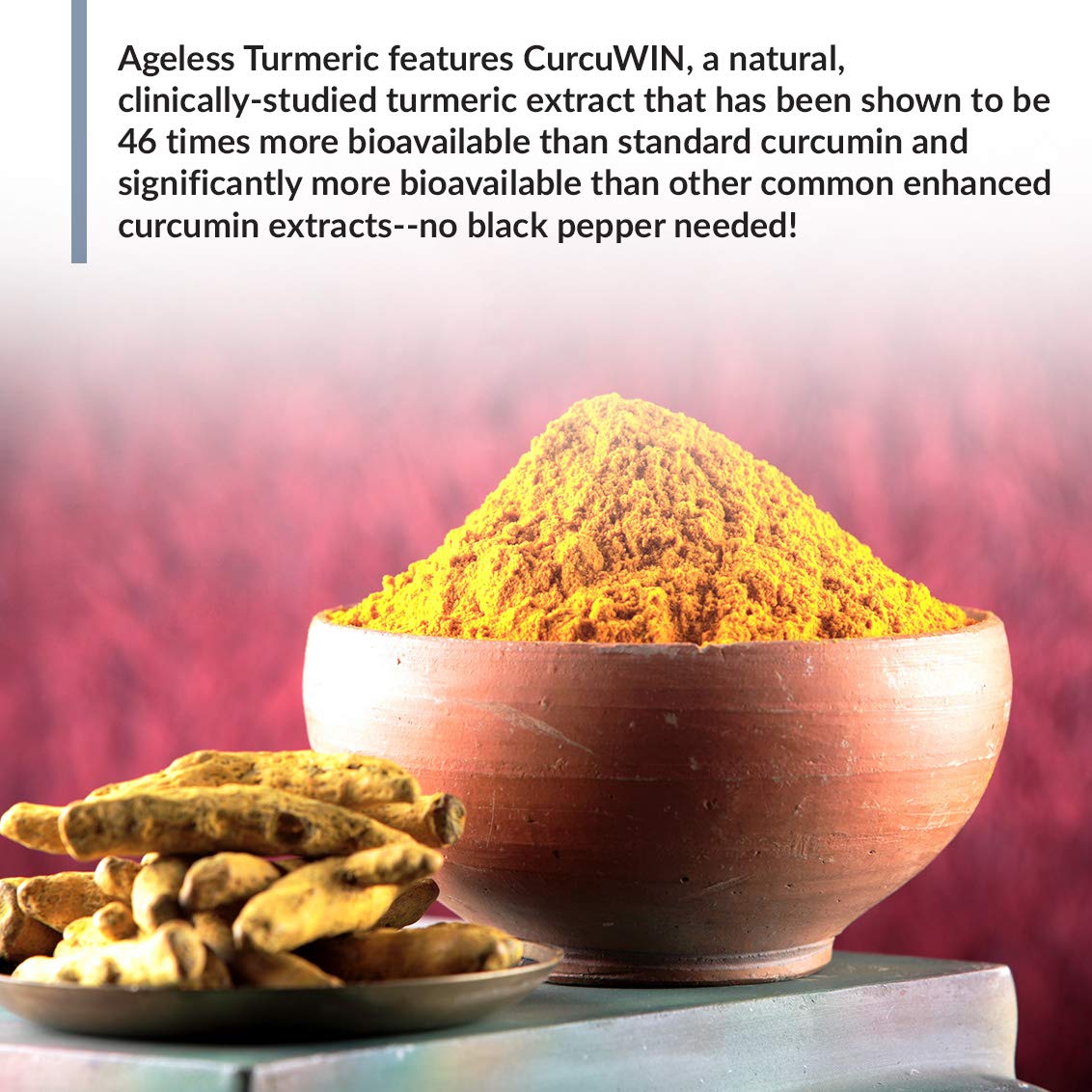 BioTrust Ageless Turmeric Supplement - CurcuWIN Turmeric Curcumin with Ginger Extract BioTrustUS supplements