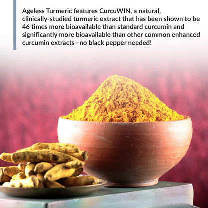 BioTrust Ageless Turmeric Supplement - CurcuWIN Turmeric Curcumin with Ginger Extract BioTrustUS supplements