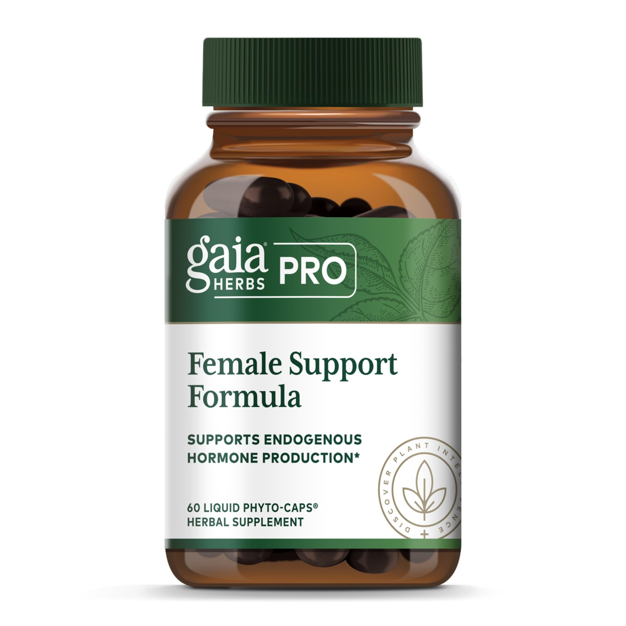 GAIA HERBS PRO Female Support Formula - Supports Healthy PMS & Menopause Fluctuations with Alfalfa Leaf, Black Cohosh Root Extract, Dandelion Root & More* - Vegan - 60 Liquid Phyto-Caps (60 Servings) Gaia Herbs PROAu supplements