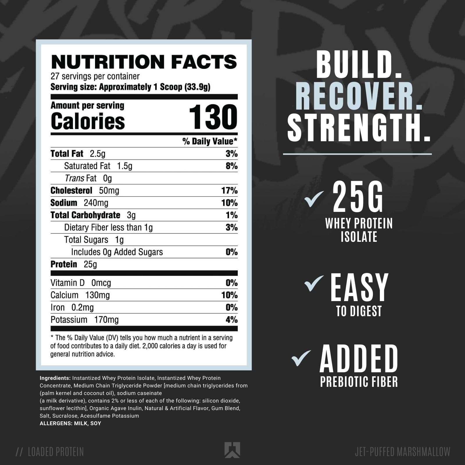 RYSE Up Supplements Loaded Protein Powder | 25g Whey Protein Isolate & Concentrate RYSE Up SupplementsUS supplements