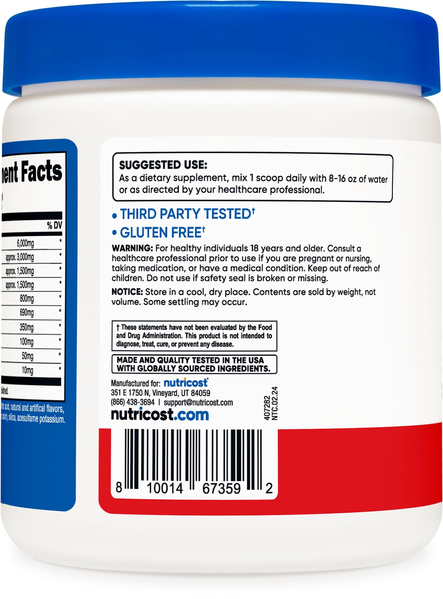 Nutricost EAA Powder 30 Servings (Fruit Punch) - Essential Amino Acids - Non-GMO, Gluten Free, Vegetarian Friendly NutricostAu supplements