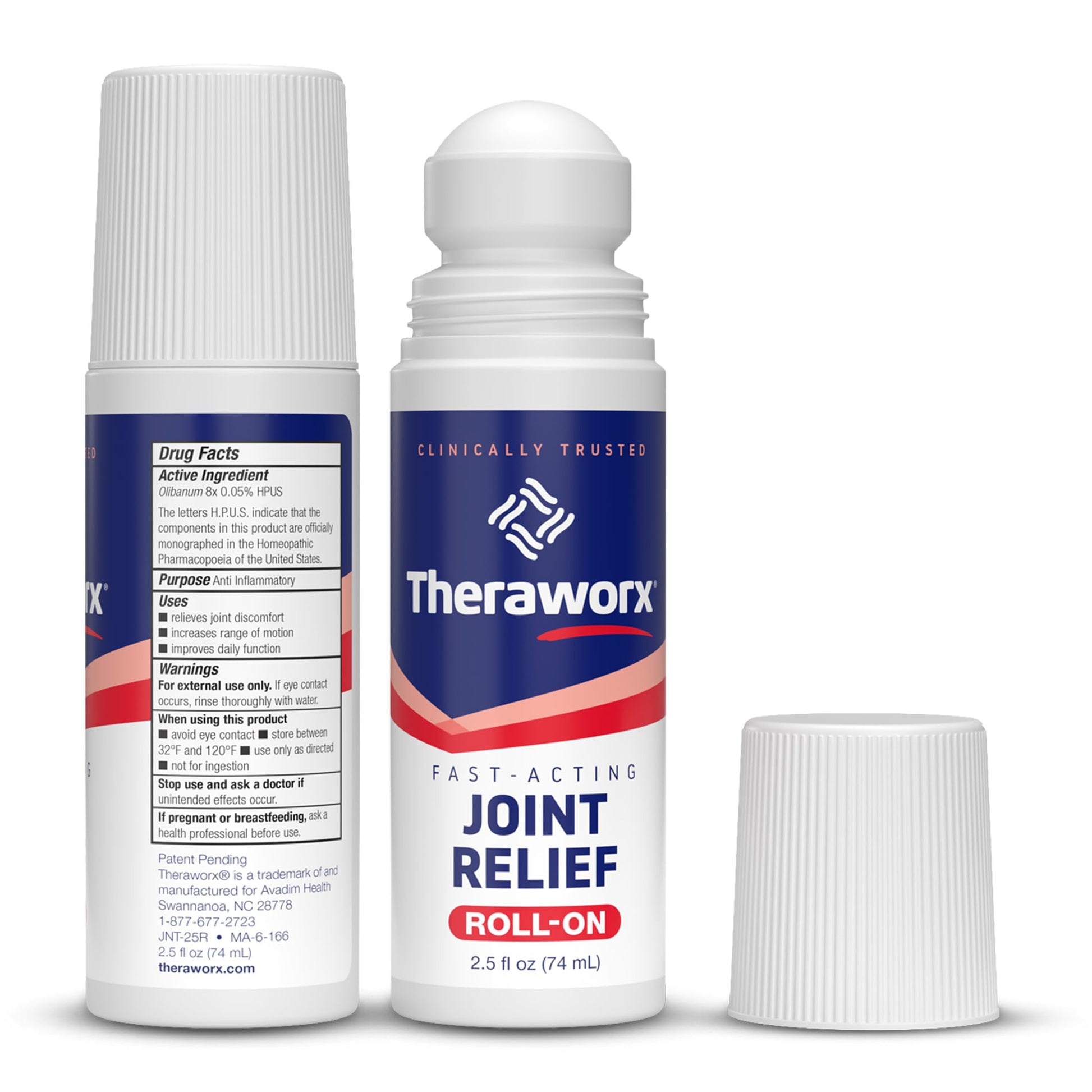 Theraworx Fast-Acting Joint Relief Roll-On Joint Discomfort & Inflammation Relief - 2.5 Oz - 2 Count TheraworxAu supplements