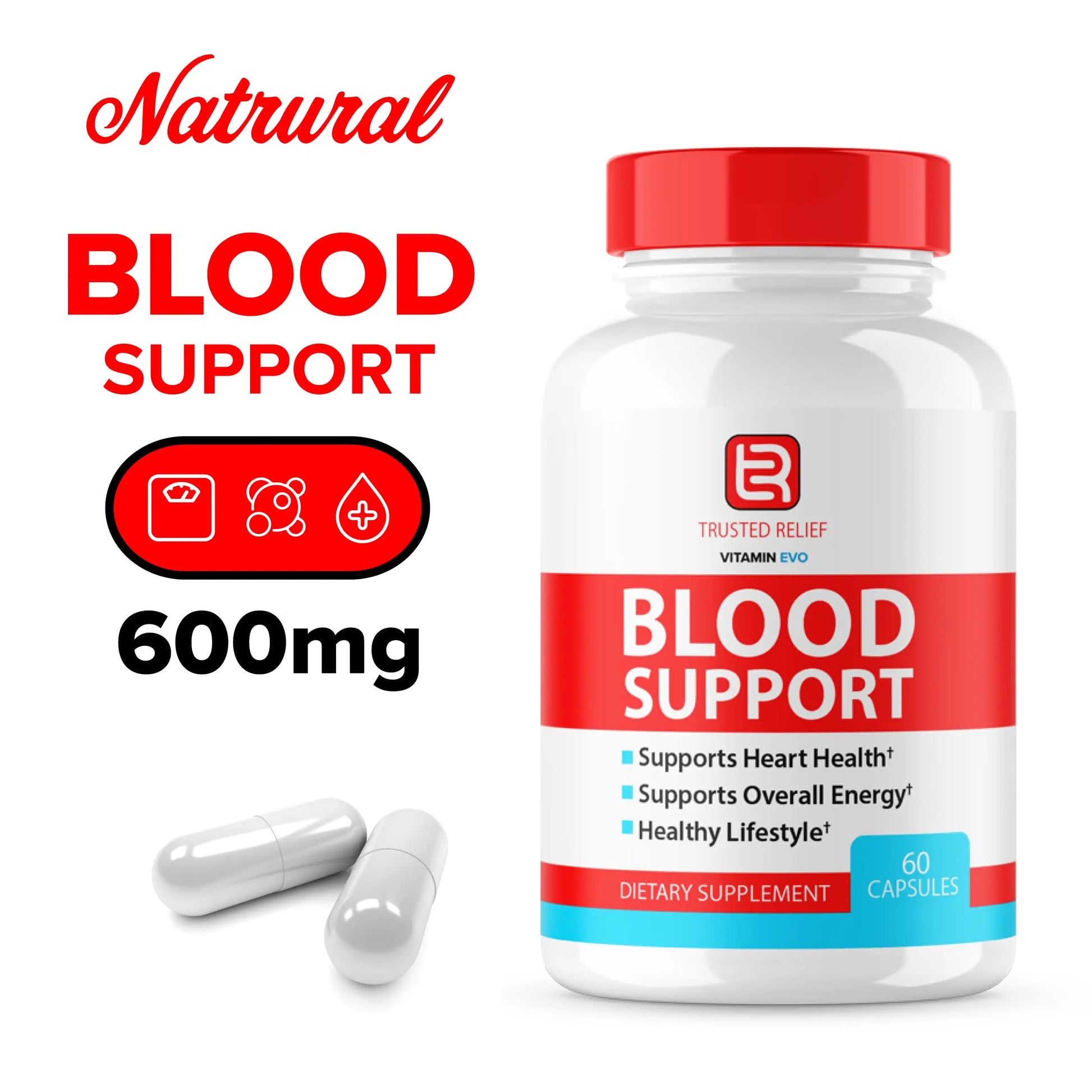 (2 Pack) Trusted Relief Blood Support Capsules, Trusted Relief Advanced Strength Glycogen Reviews Healthy Levels Support Supplement, TrustedRelief Maximum Blood Support Formula Supplement (120 Caps) Vitamin Evonz supplements