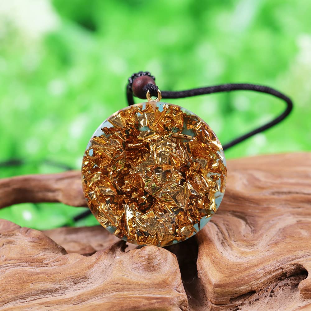 Day Day Up Turquoise Orgonite Pendant Healing Crystal jewelry Orgone Yoga Necklace Reiki Spiritual Day Day UpAu supplements