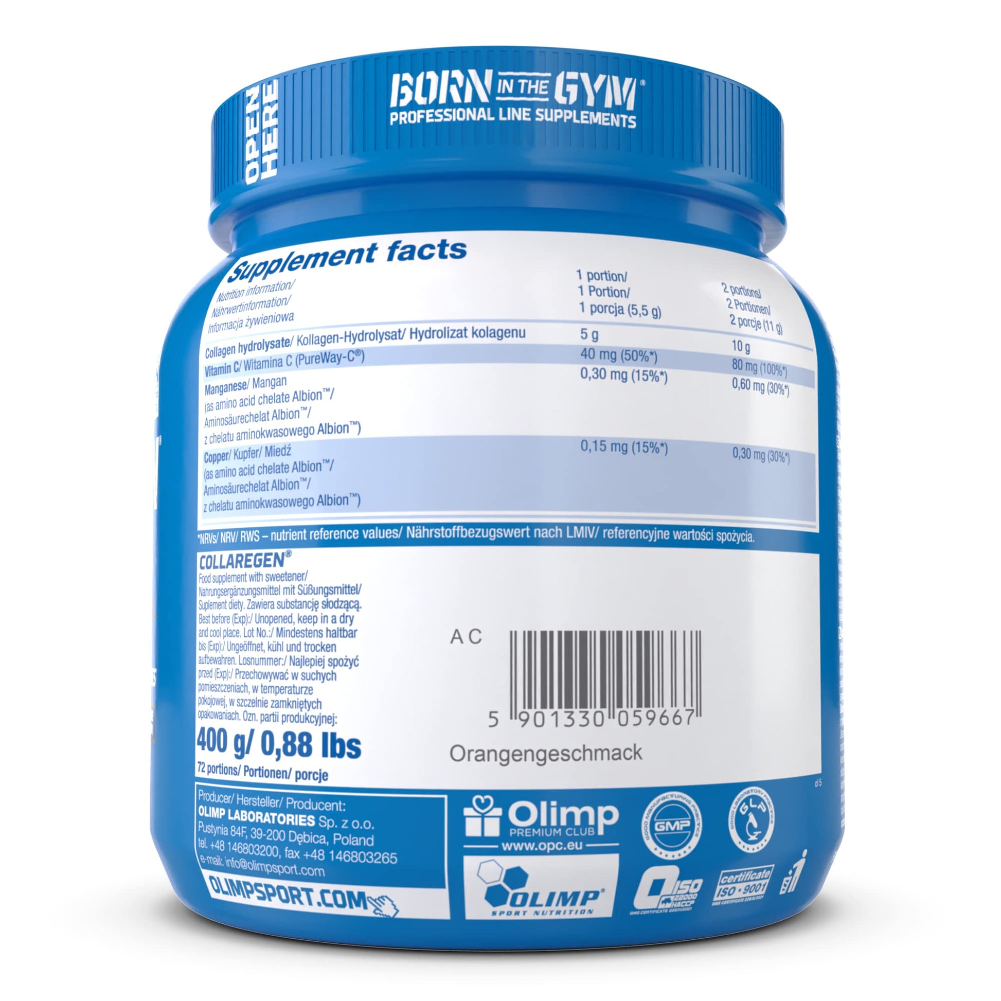Olimp Labs Collaregen Mineral Supplement, Orange Flavour Powder, 400 g OLIMP SPORT NUTRITIONAu supplements