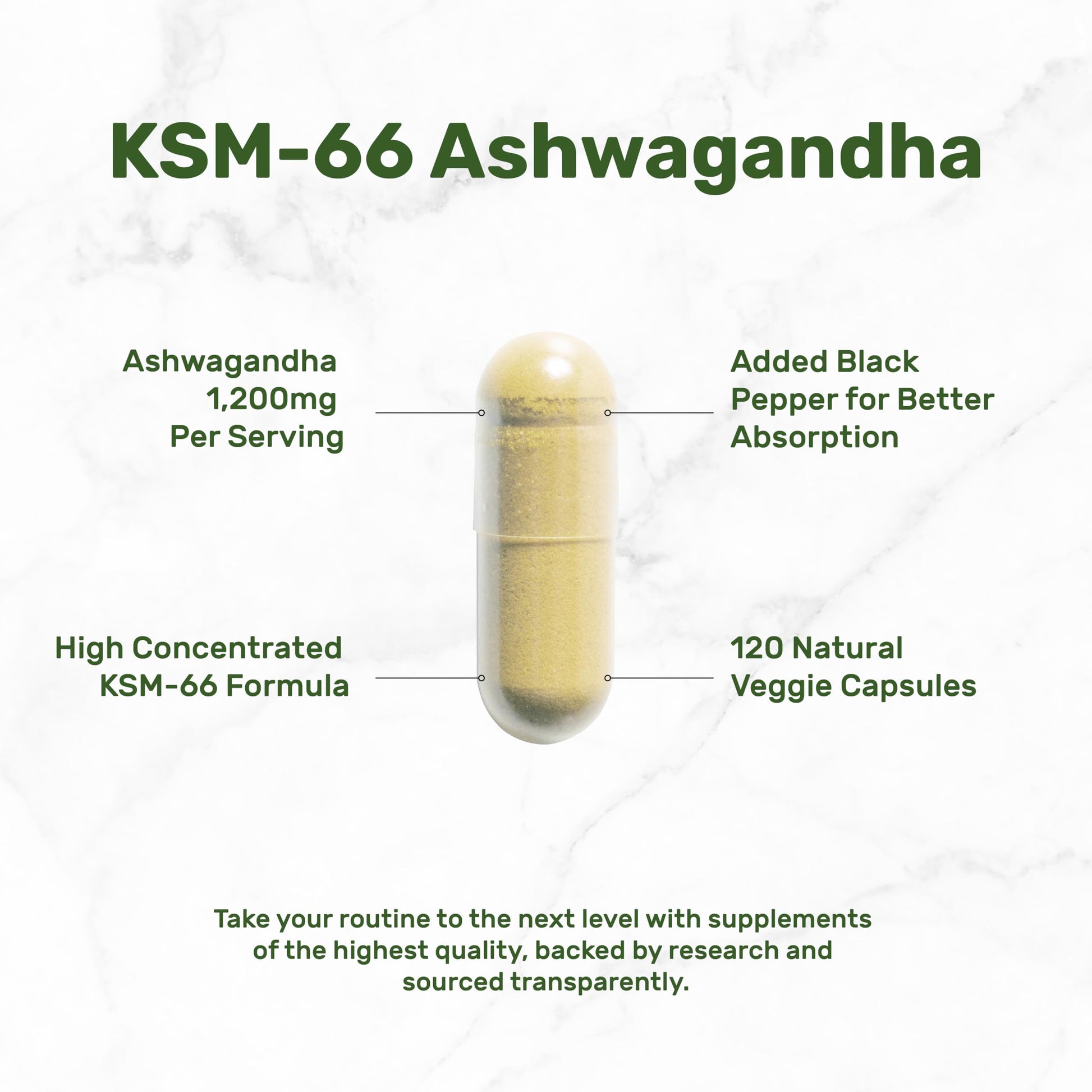 KSM 66 Ashwagandha 1,200mg with Black Pepper, 120 Veggie Capsules – Extra Strength Root Extract – High Absorption – Adaptogenic Supplements for Relaxation, Energy, & Brain Health – Non-GMO DEAL SUPPLEMENTAu supplements
