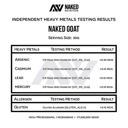 NAKED nutrition Naked Goat - Pasture Fed Goat Whey Protein Powder from Small-Herd NAKEDUS supplements