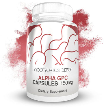 Nootropics Depot Alpha GPC Capsules | 150mg | 60 Count | Choline Supplement | Brain Health Supplement | Supports Healthy Brain Function | Enhance Cognition, Memory + Focus Nootropics DepotAu supplements