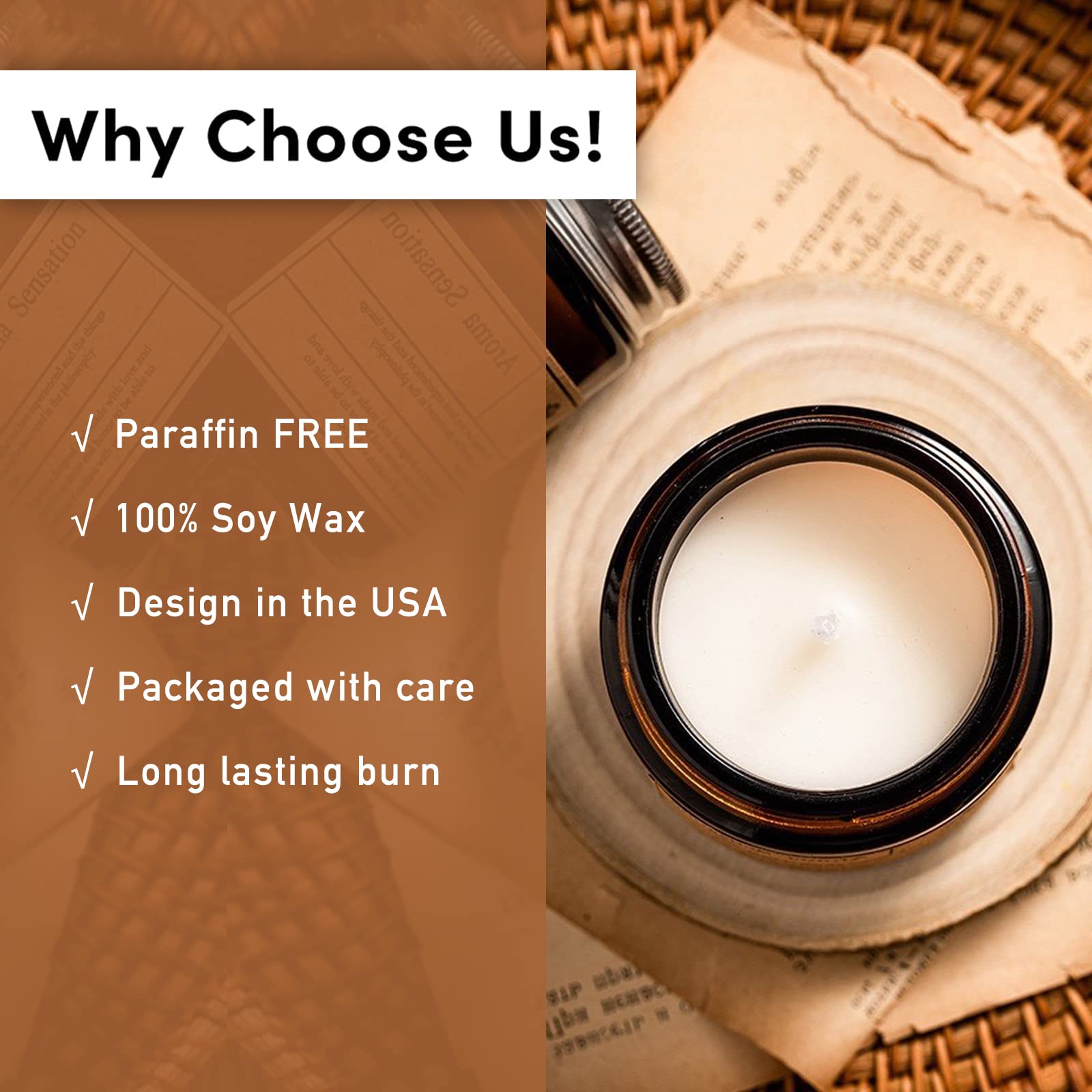 Annye White Tea Scented Candles, Organic Soy Candle for Home Scented, Hand-Poured Jar Candle AnnyeAu supplements
