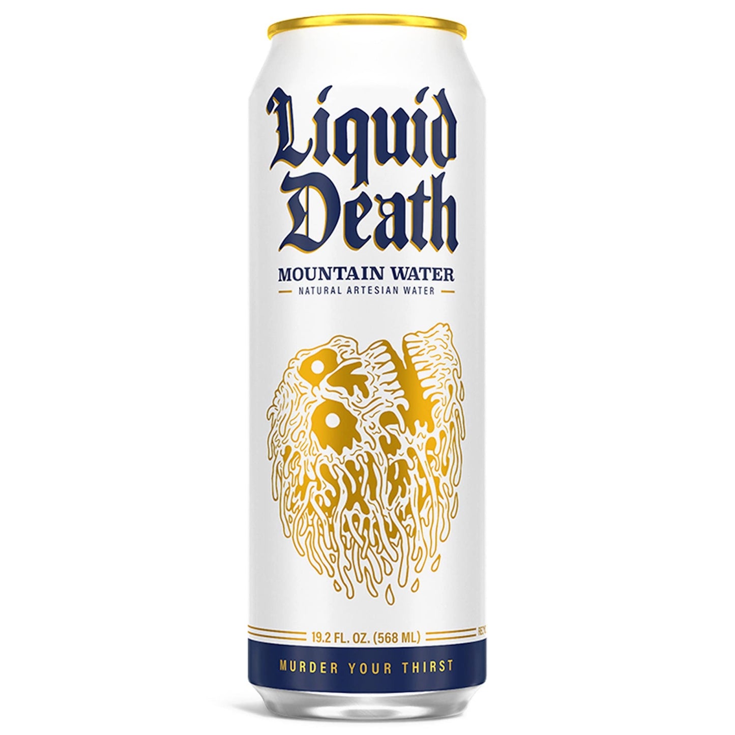 Liquid Death Still Mountain Water, 19.2 oz King Size Cans (8-Pack) Liquid DeathUS supplements