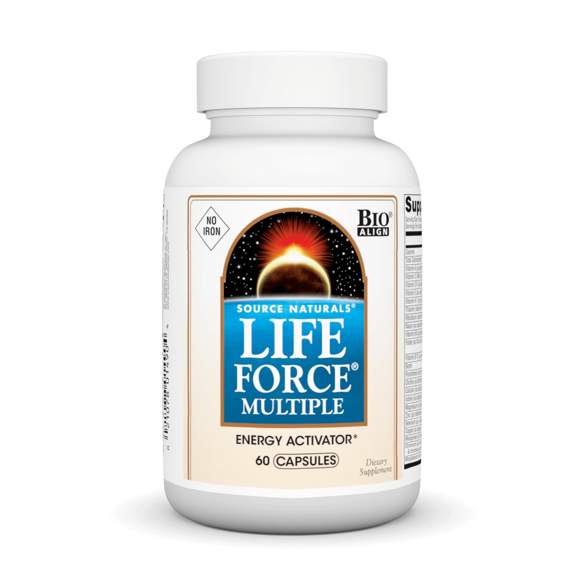 Source Naturals Life Force Multiple Iron Free Daily Multivitamin High Potency Essential Vitamins, Minerals, Antioxidants & Nutrients - Energy & Immune Boost* - 60 Capsules Source NaturalsAu supplements