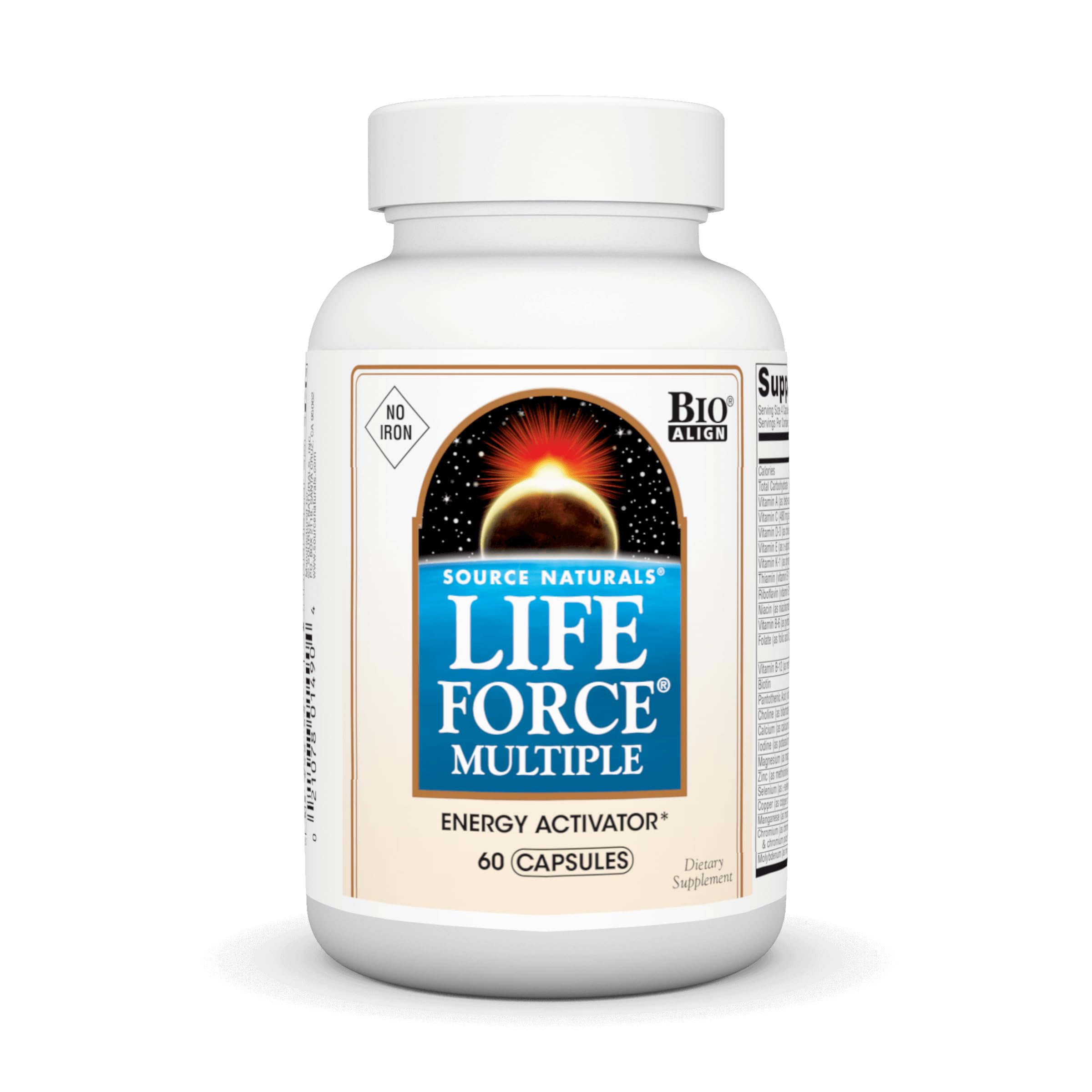 Source Naturals Life Force Multiple Iron Free Daily Multivitamin High Potency Essential Vitamins, Minerals, Antioxidants & Nutrients - Energy & Immune Boost* - 60 Capsules Source NaturalsAu supplements