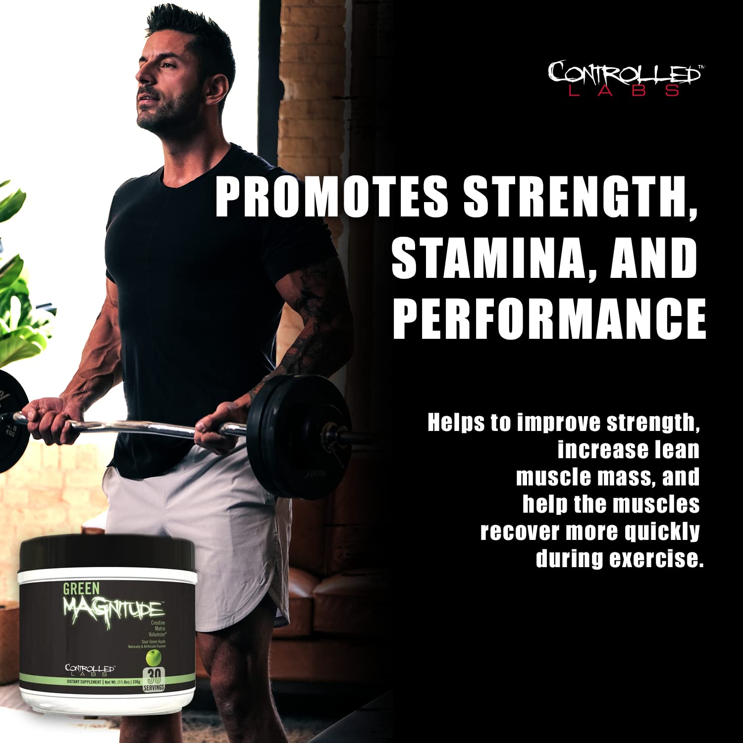 CONTROLLED LABS Green Magnitude Supplement, Synergistic Creatine Formula Powder CONTROLLED LABSAu supplements