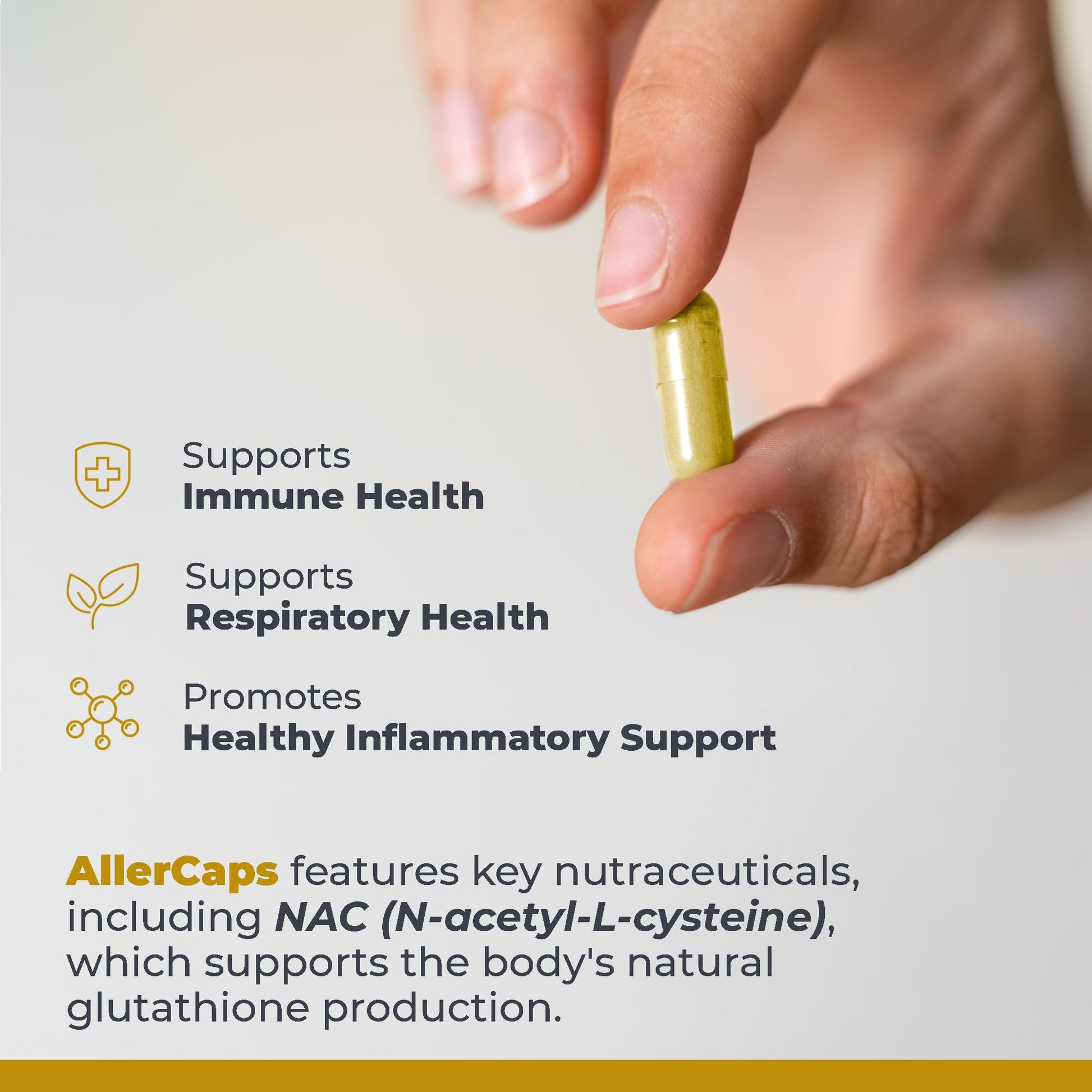 Premier Research Labs AllerCaps - A Lung Health Supplement with NAC/N-Acetyl Cysteine, Featuring Bromelain, Reishi Mushroom & Quertecin, Immune Support Formula - 60 Vegetarian Capsules Premier Research LabsAu supplements