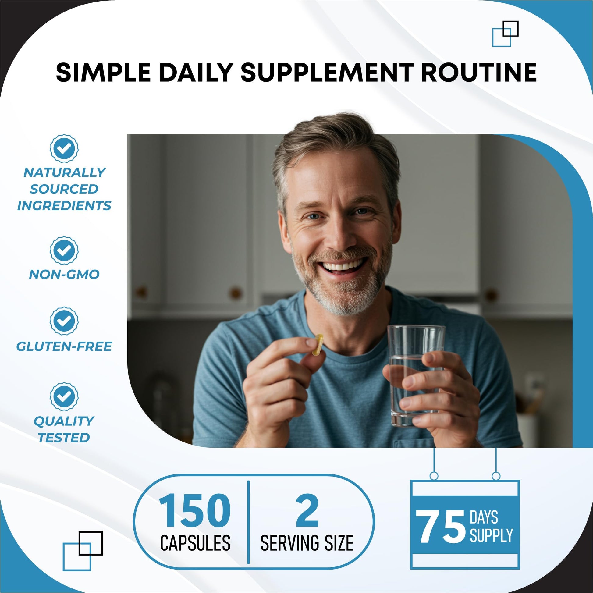 GUDOMET CORTISOL Wellness Magnesium Ashwagandha L-Theanine Phosphatidylserine Rhodiola Rosea Passionflower Lavender Chamomile -150 Capsules GUDOMETAu supplements