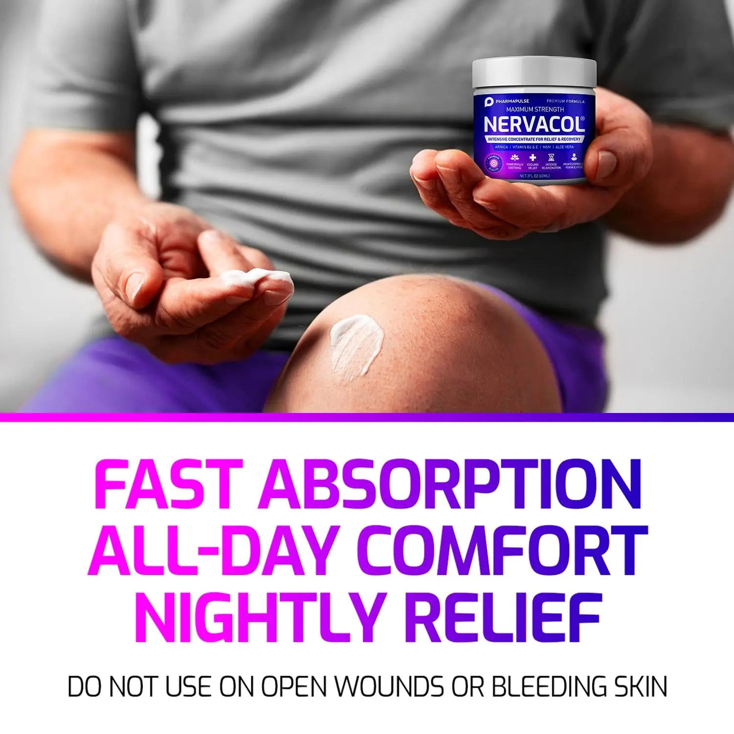 Pharmapulse Neuropathy Nerve Therapy & Relief Cream - Maximum Strength Relief Cream for Foot, Hands, Legs, Toes Includes Alpha Lipoic Acid, Arnica, Vitamin B6, Aloe Vera, MSM - Effective Soothing 4oz PharmapulseAu supplements