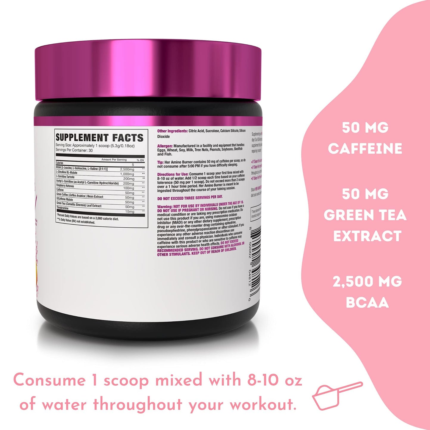 NLA for Her Pre/Intra Workout Stack (Includes Her Thermogenic Amino Georgia Peach NLA for HerUS supplements