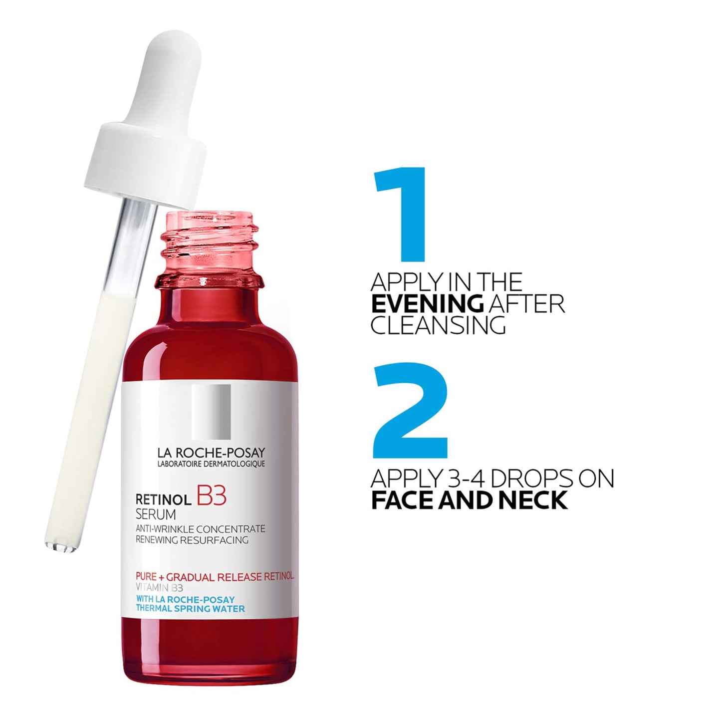 La Roche-Posay Pure Retinol Face Serum with Vitamin B3, Anti Aging Face Serum for Lines, La Roche-PosayUS supplements