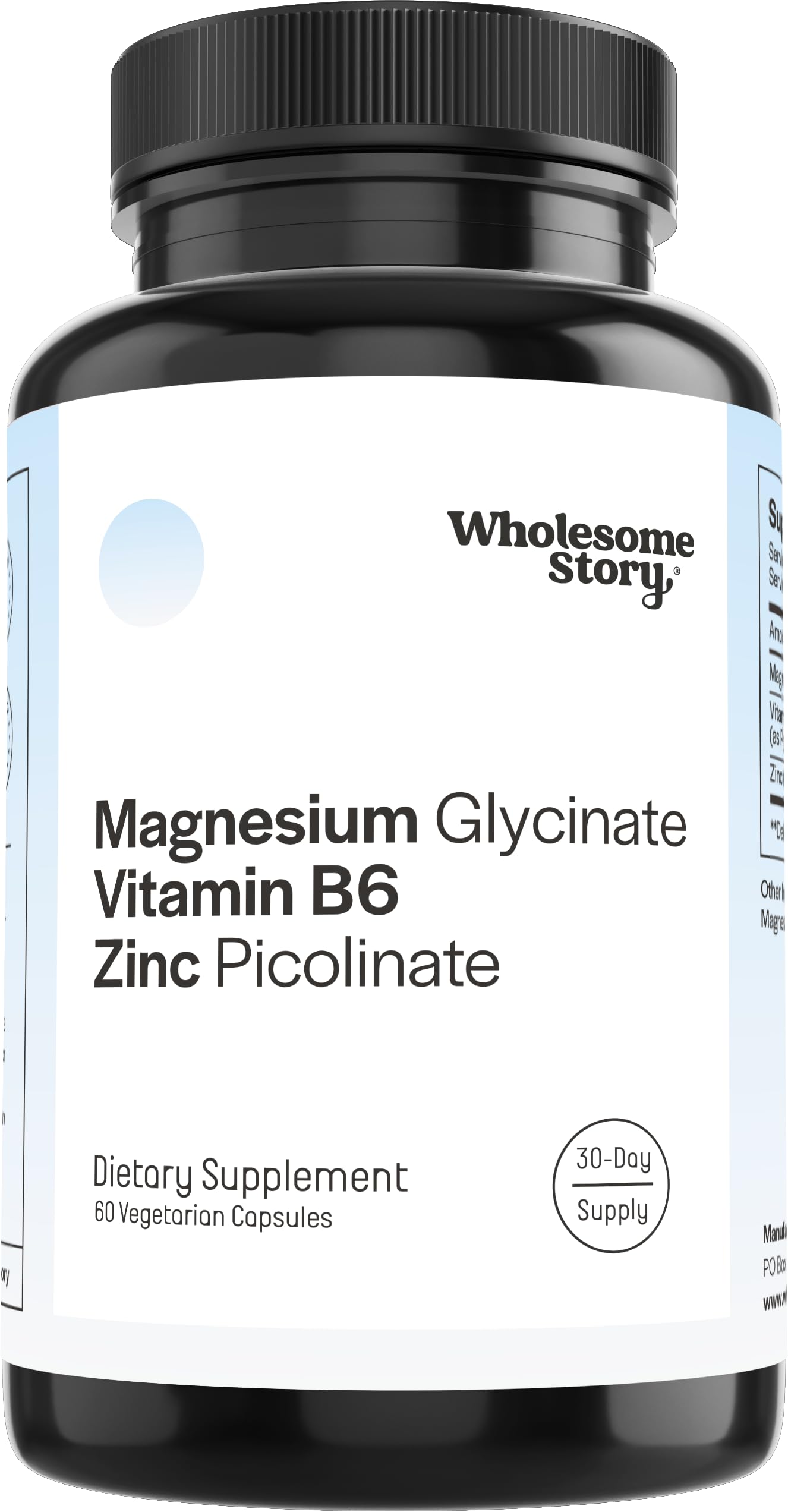 Zinc Picolinate, Magnesium Glycinate Supplements with P5P Vitamin B6 | Magnesium and Zinc Vitamin | Reproductive & Fertility Health, Hormone Balance, Immune System Support | 30 Day Supply Wholesome StoryAu supplements