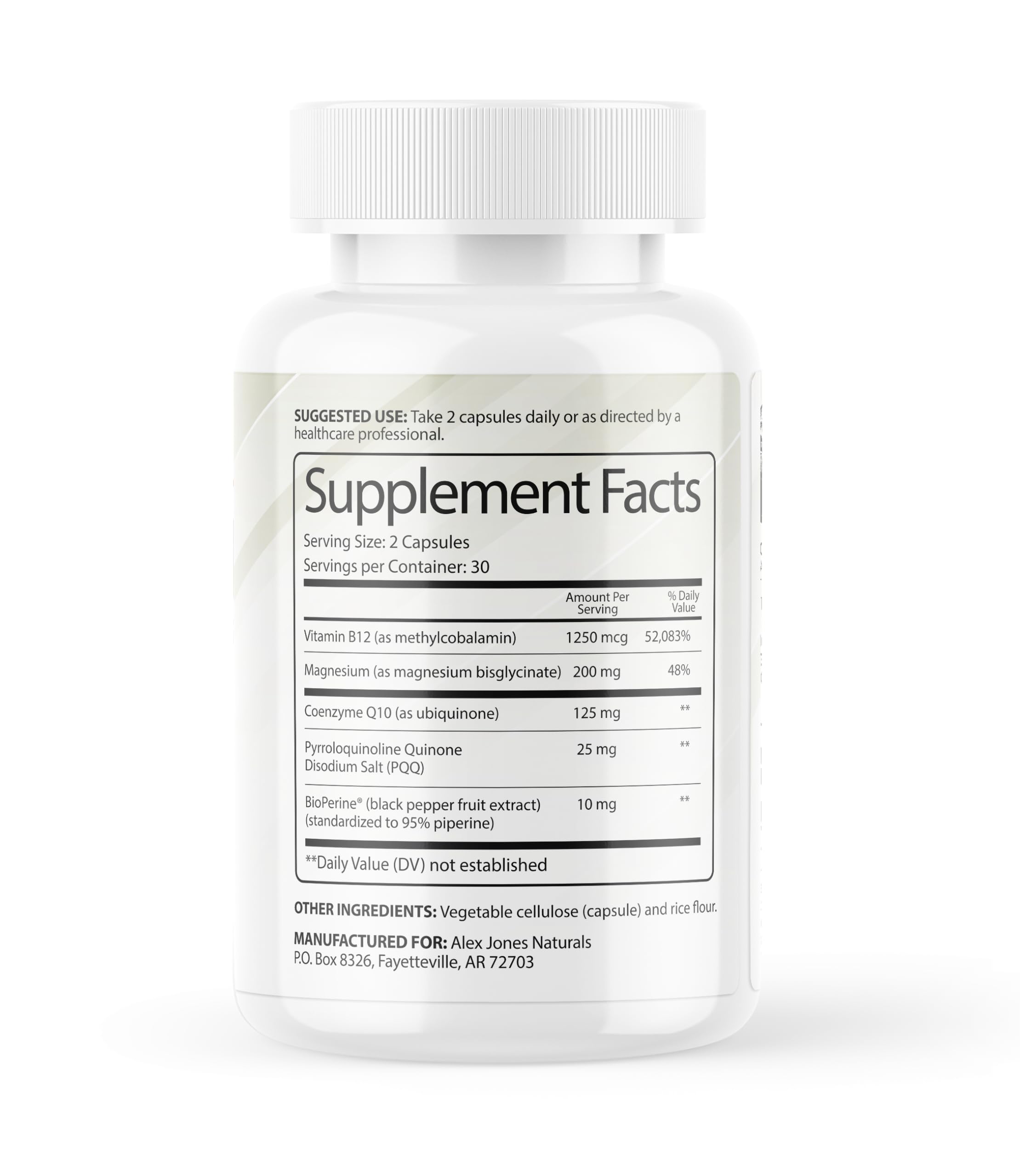Alex Jones Naturals Methyl Drive Vitamin B Methylated Complex Formula – Mitochondrial Support Supplement w/ CoQ10, PQQ Supplement, Magnesium, B Methylated Complex & BioPerine – 60 Capsules Alex Jones NaturalsAu supplements