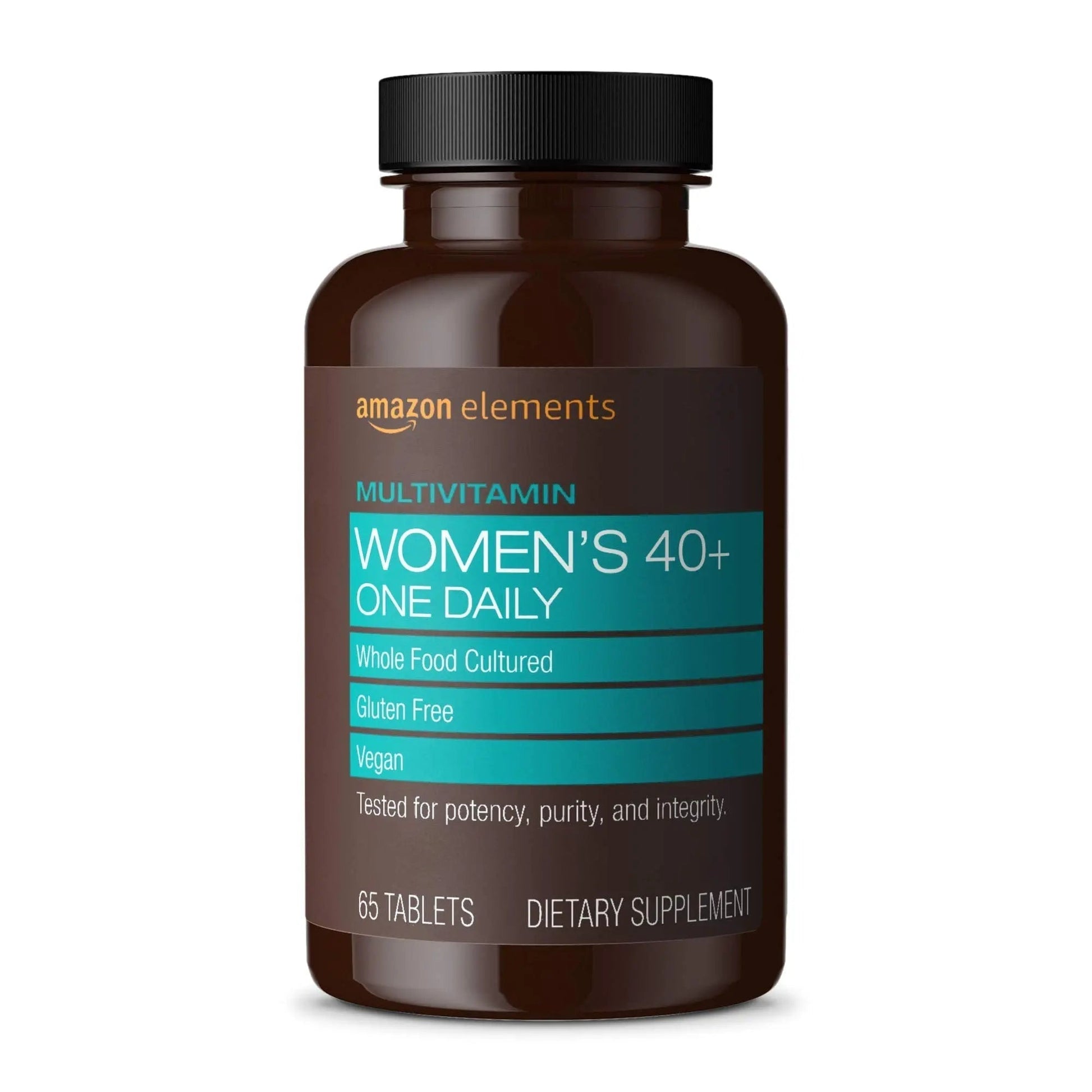Amazon Elements Women‚ 40+ One Daily Multivitamin, 66% Whole Food Cultured, Vegan, 65 Tablets, 2 month supply Amazon ElementsAu supplements