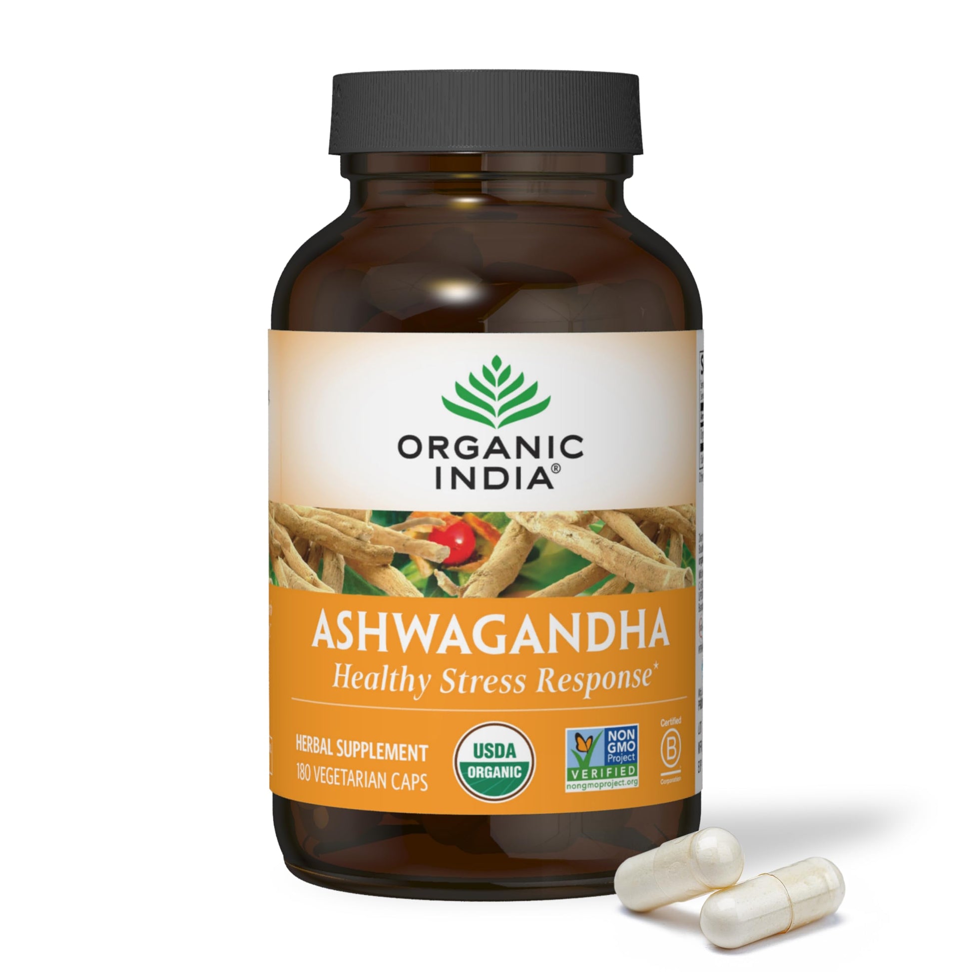 Organic India Ashwagandha Herbal Supplement - Stress Response Support, Vegan, Gluten Organic IndiaAu supplements