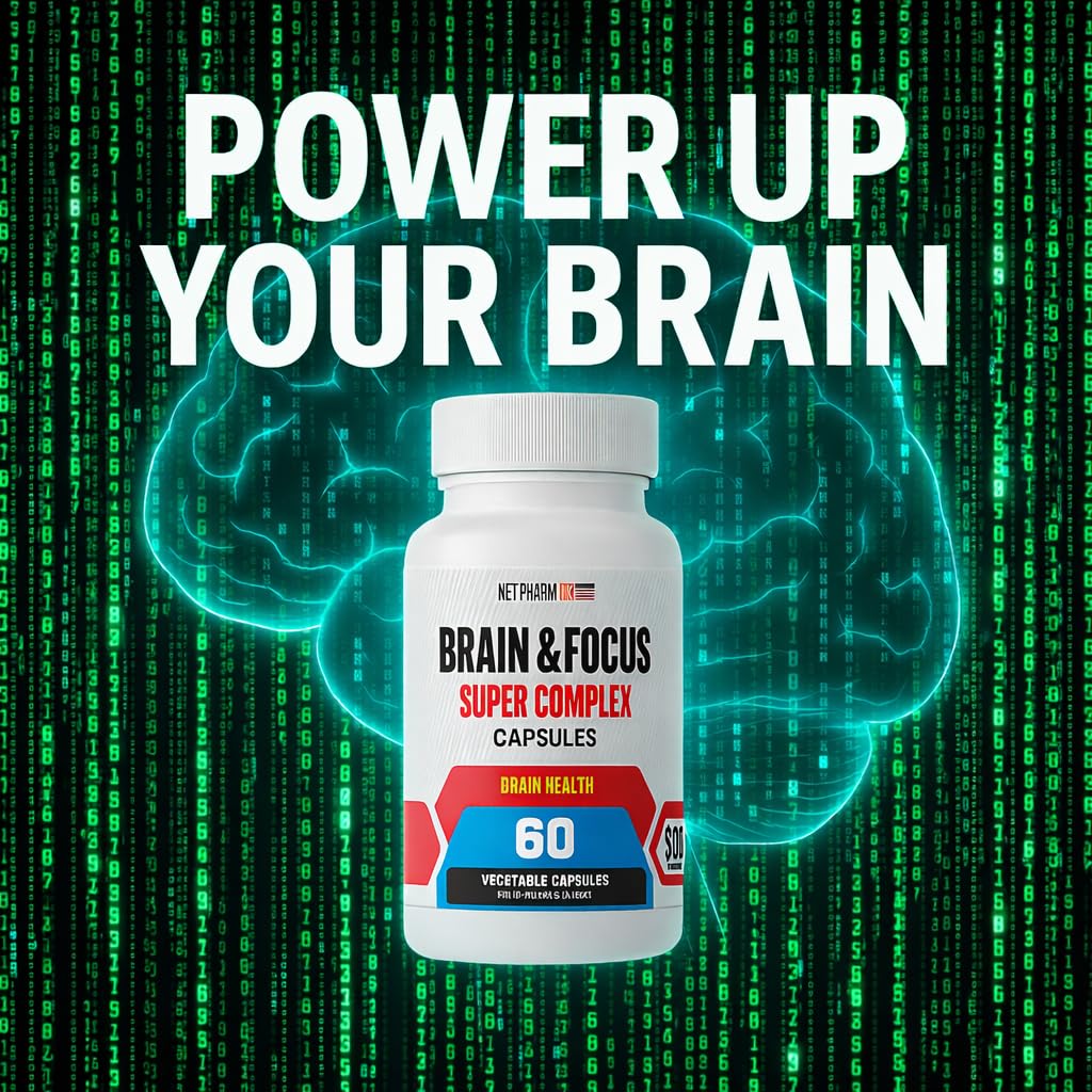 MetpharmUSA Brain & Focus Nootropic Super Complex Supplement for Brain Support and Performance, Improved Focus Memory and Mental Performance MetpharmUSAAu supplements