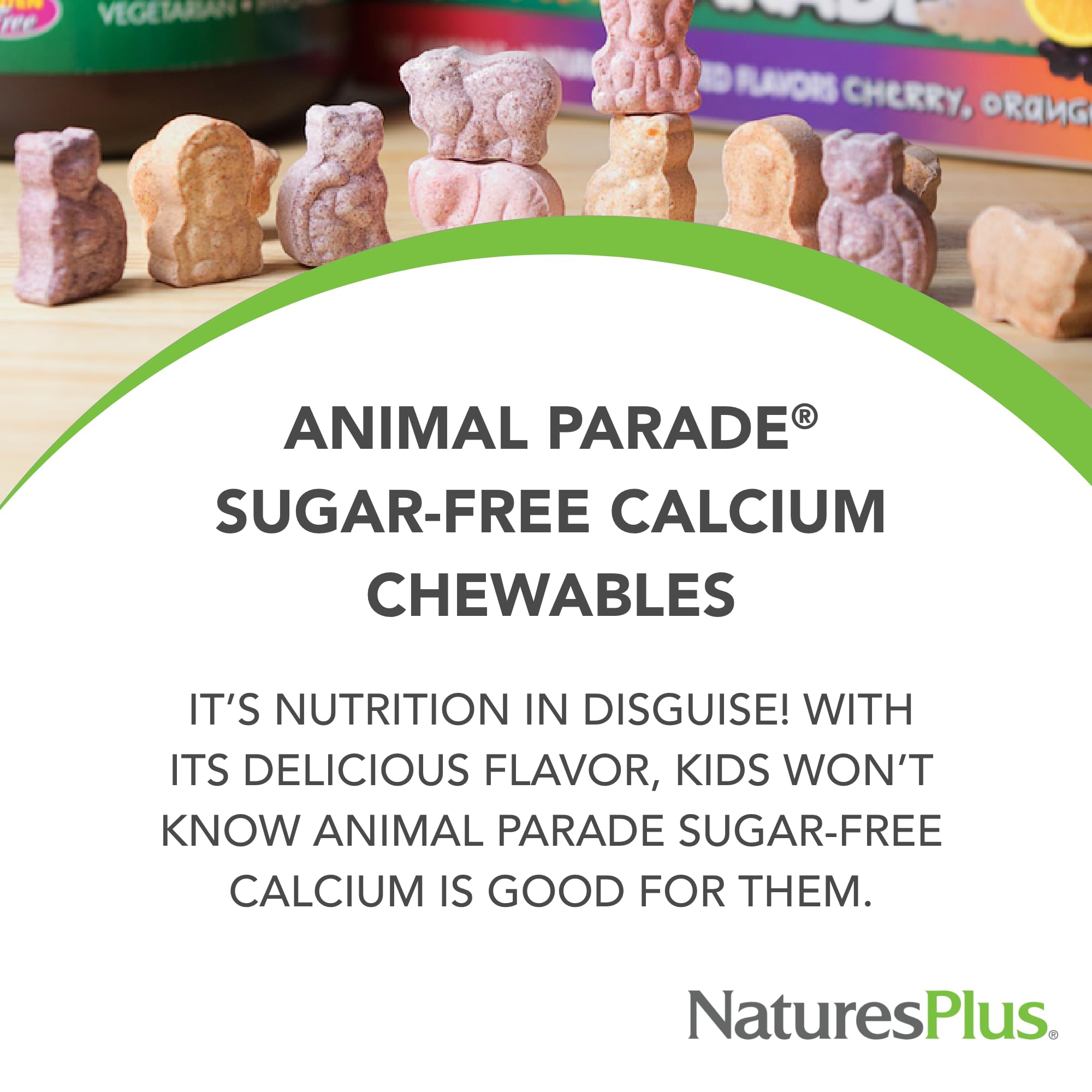 NaturesPlus Animal Parade Sugar-Free Children's Calcium, Vanilla Sundae Flavor - 90 Chewable Animal Shaped Tablets, Pack of 2 - Magnesium for Bone Health - Gluten Free - 90 Servings NaturesPlusAu supplements