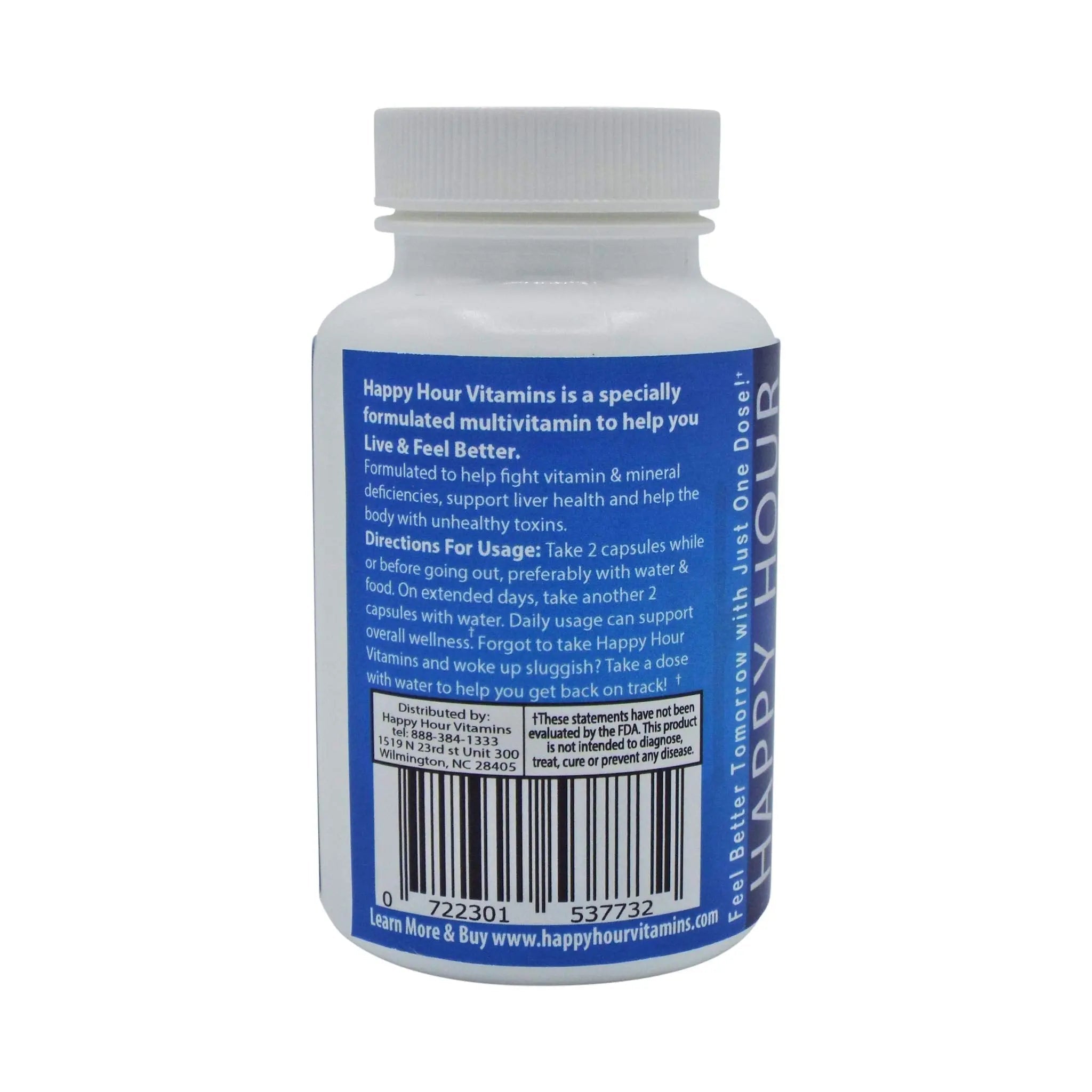 Happy Hour Vitamins Bottle - Multivitamin Formulated for Better Mornings – Live & Feel Better with Milk Thistle, Prickly Pear Cactus Happy Hour VitaminsAu supplements