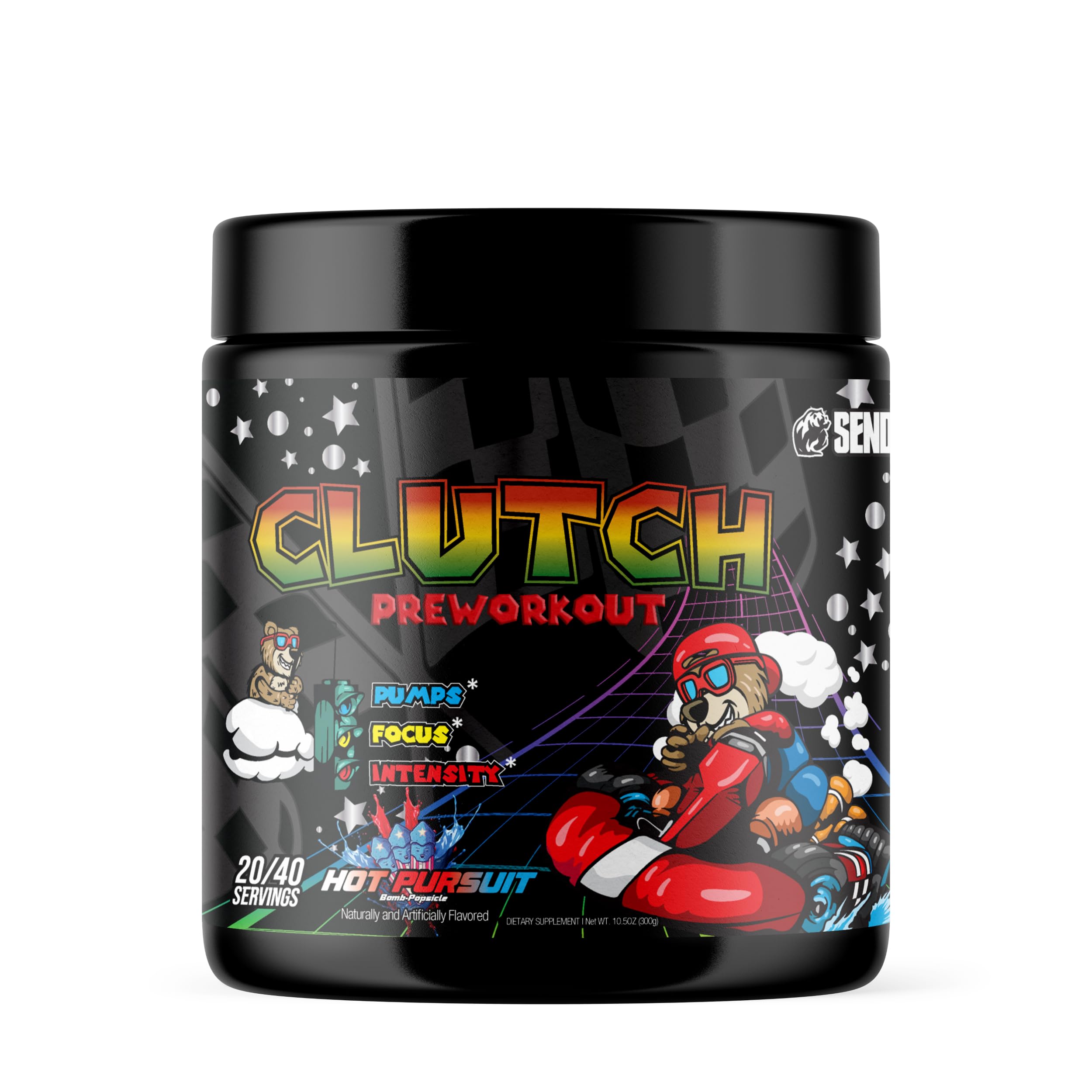 Sender Brand Clutch Hot Pursuit - High-Stim Pre-Workout Powerhouse with Beta Alanine SenderAu supplements