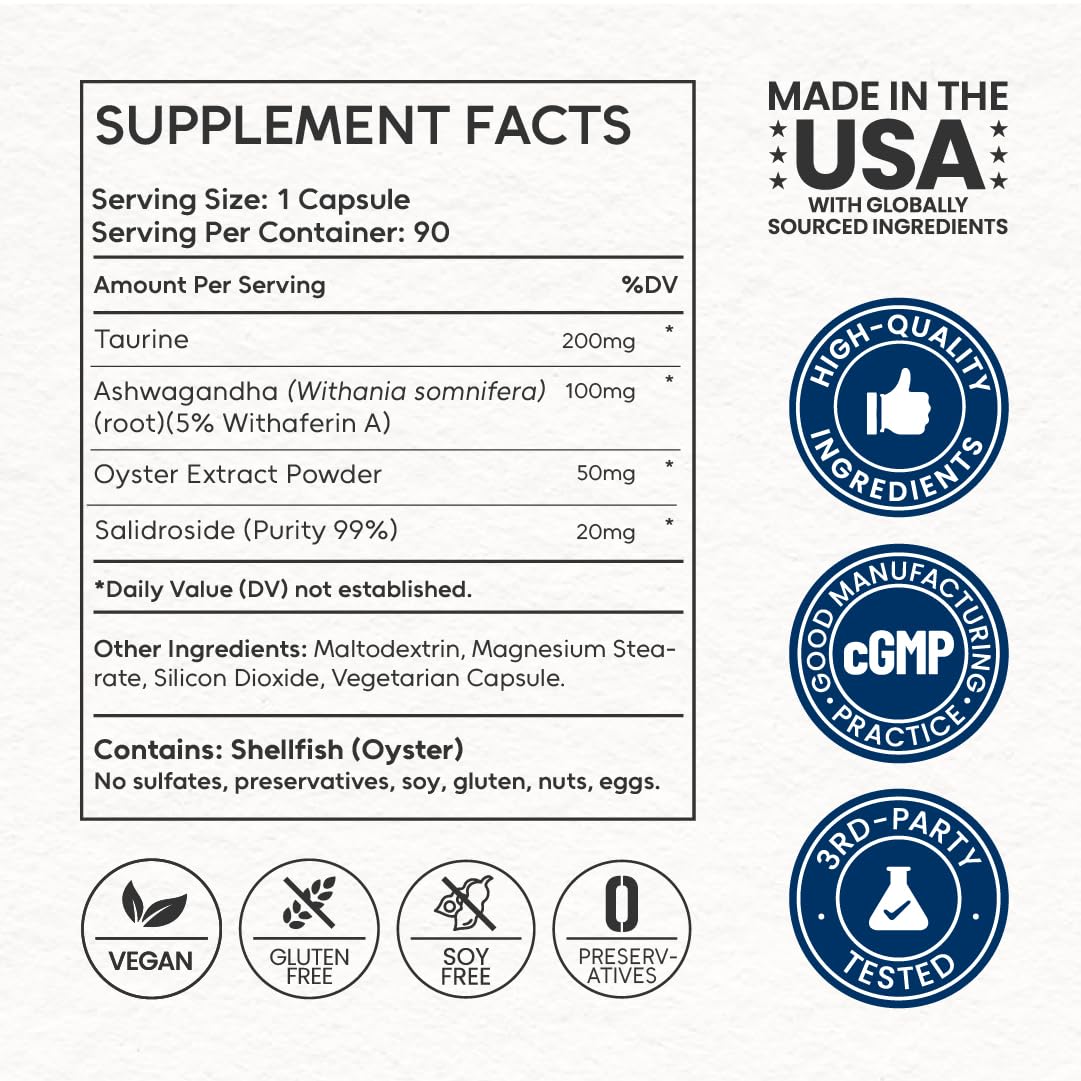 NEUMINA Men's Energy & Immune Complex, Energy Production, Fatigue Relief, Stress Support, Immune Health, Non-GMO, Made in USA, 90 Servings NEUMINAAu supplements
