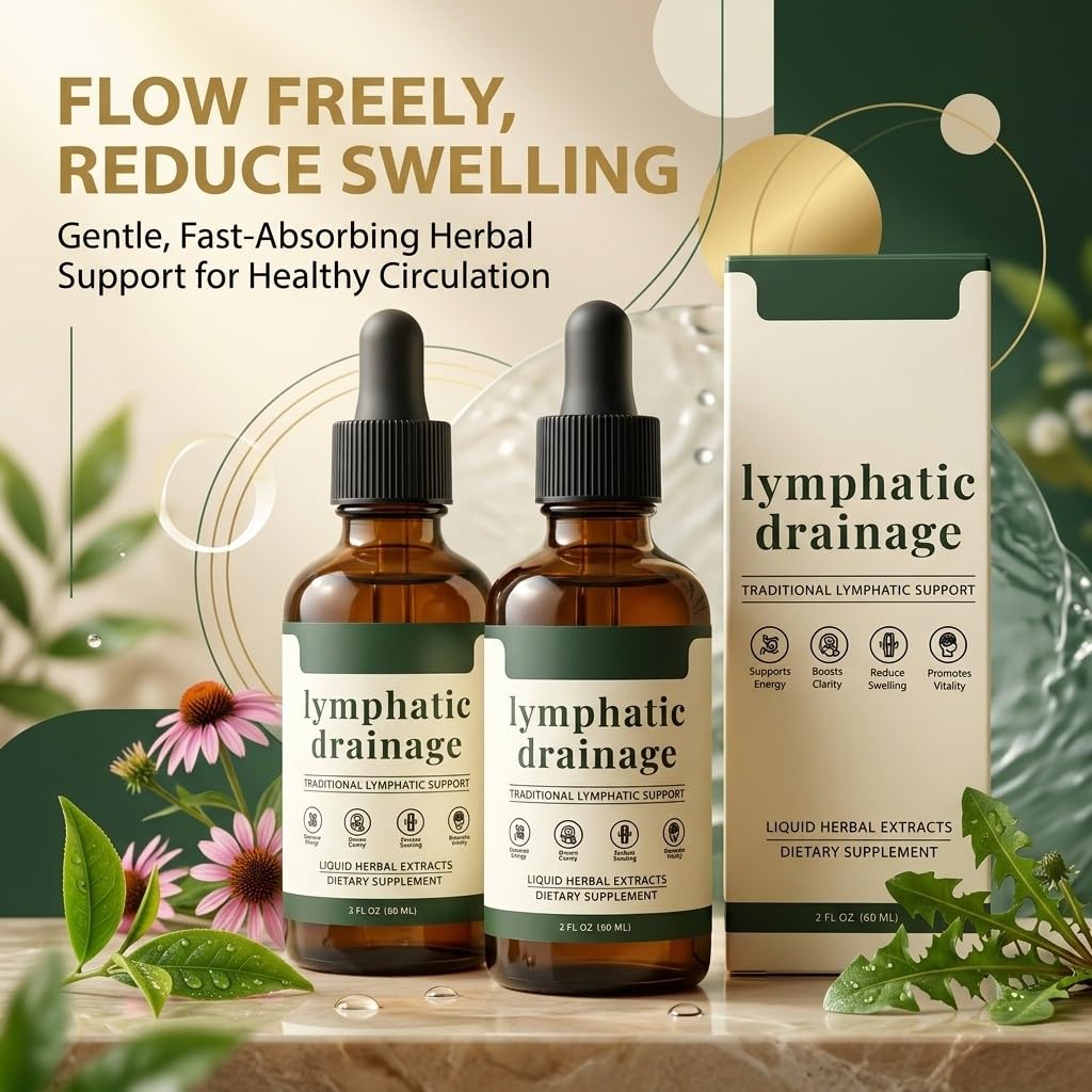 Sentk Organic Lymphatic Drainage Drops, Liposomal Herbal Blend – Supports Lymph System, Reduces Swelling, Boosts Immunity & Vitality, Enhance Clarity, Portable Dropper Design, 2 fl oz (2 Pack) SentkAu supplements