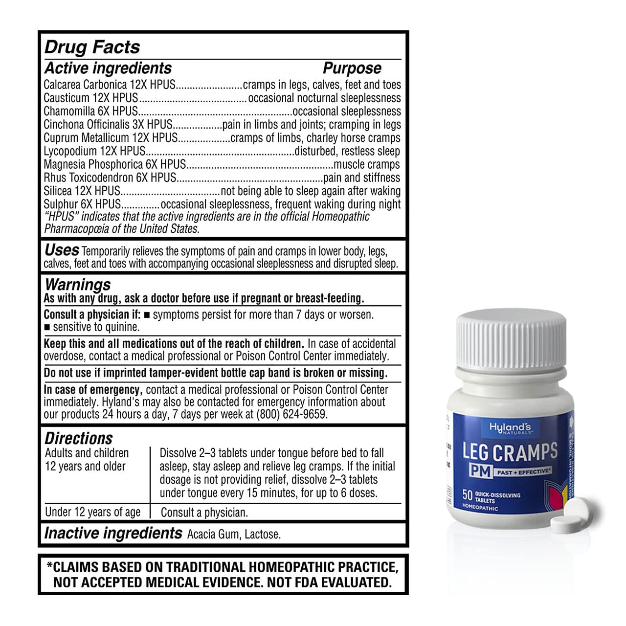 Bundle of Hyland's Leg Cramps Tablets, 100 Count and Leg Cramps PM Nighttime Formula, Natural Relief of Calf, Foot and Leg Cramps, 50 Count Hyland'sAu supplements