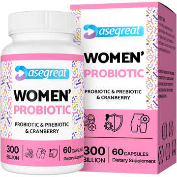 300 Billion CFUs Probiotics for Women,12 Strains Probiotics with Prebiotic Cranberry HeafetineAu supplements