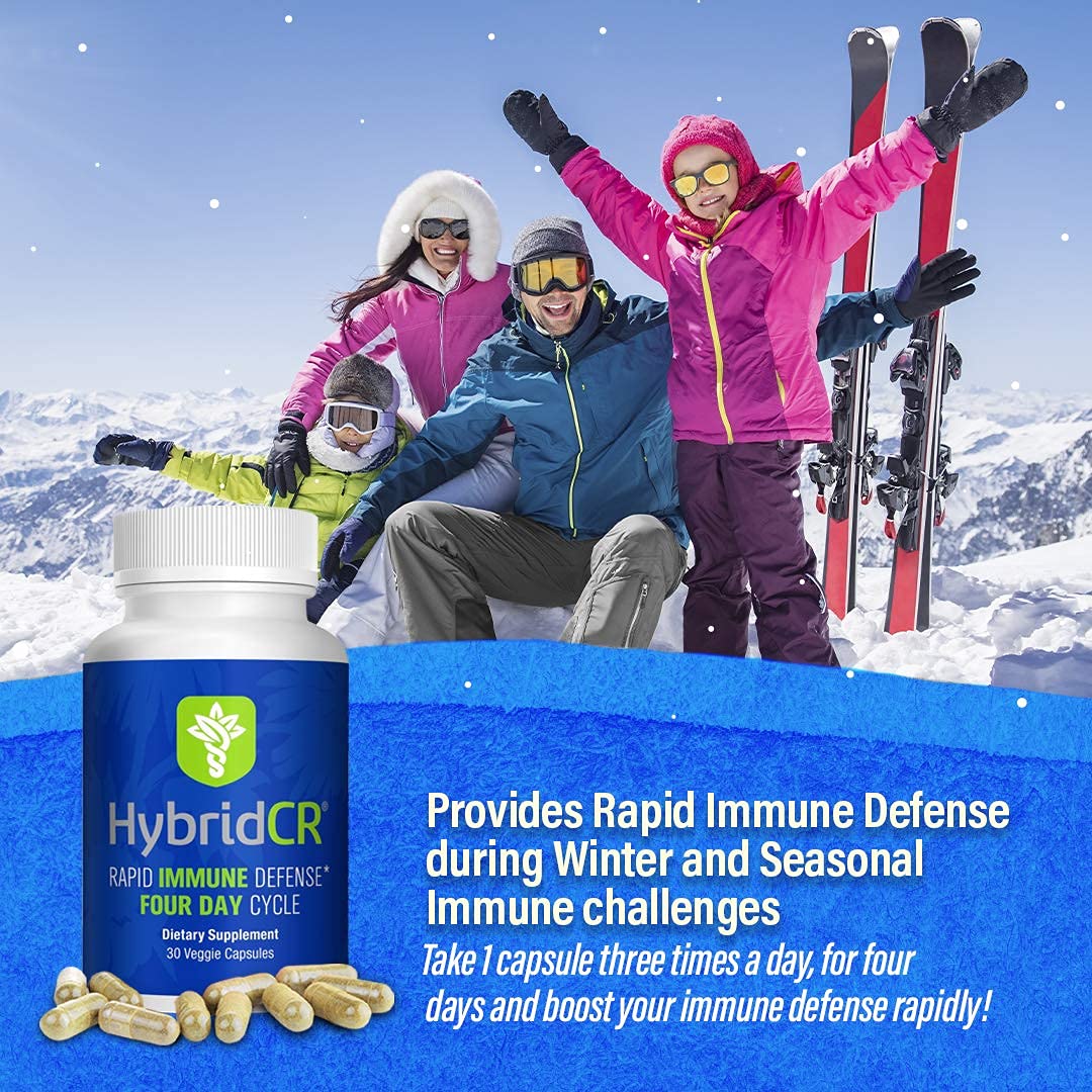 HybridCR Rapid Immunity Supplement | Zinc, Echinacea, Andrographis, Ginseng, Selenium, Gluten-Free & Non-GMO | 5-in-1 Immune Support Supplement | Pharmacist Formulated 1 Month Supply (30 Veggie Caps) Hybrid RemediesAu supplements
