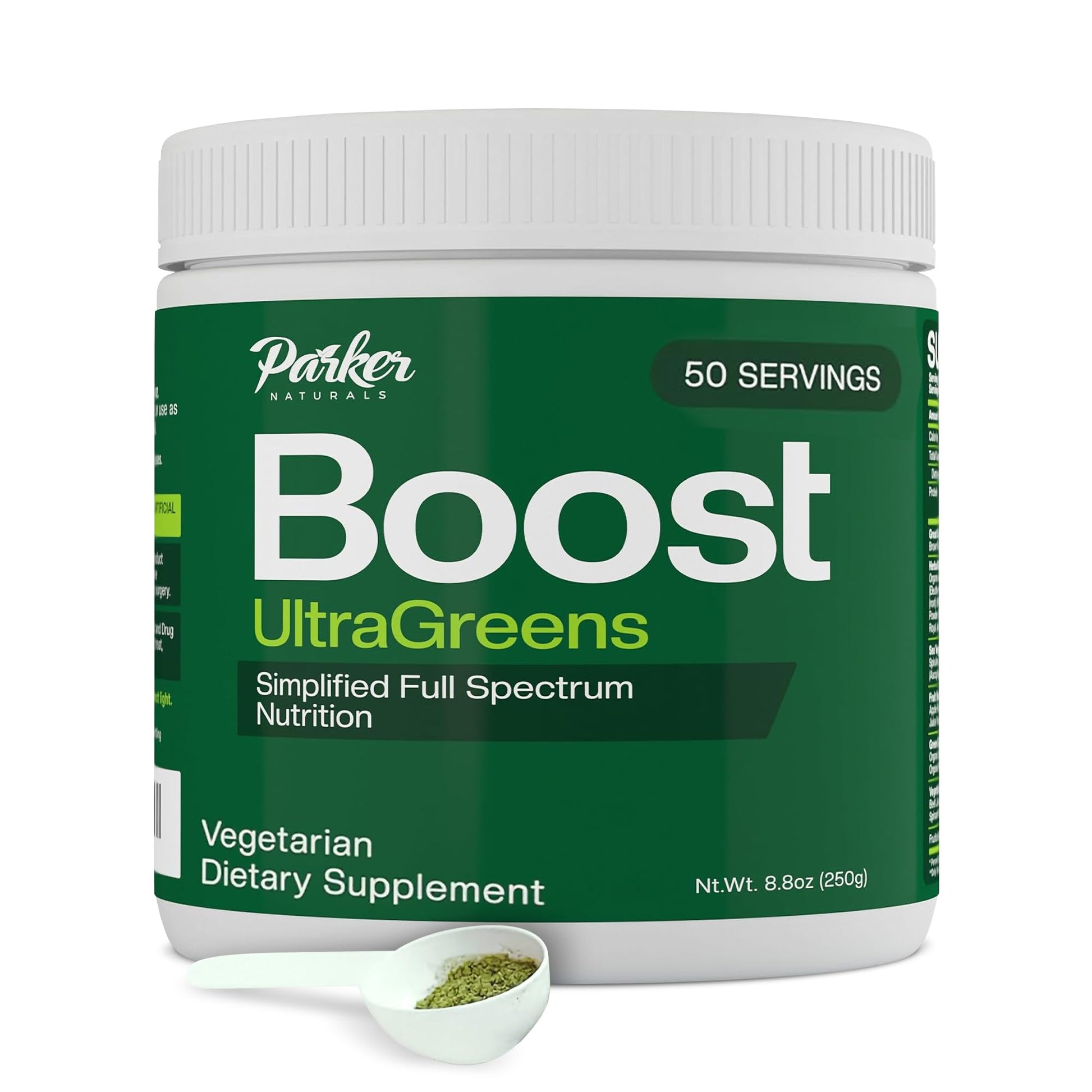 Boost UltraGreens Super Greens Powder - Organic Spirulina, Grasses & Antioxidants | Premium Superfood for Daily Energy | Detox & Whole-Body Wellness - 50 Servings Parker NaturalsAu supplements