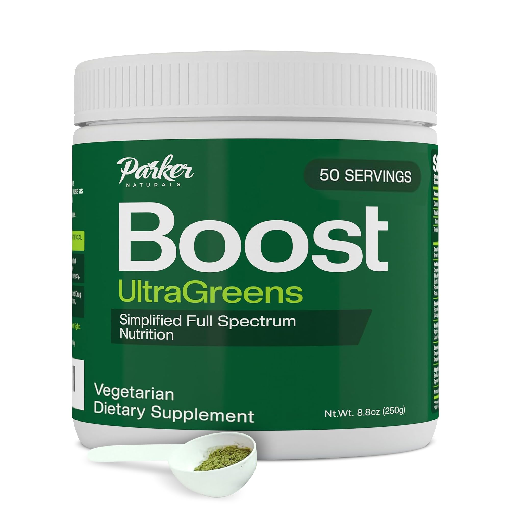 Boost UltraGreens Super Greens Powder - Organic Spirulina, Grasses & Antioxidants | Premium Superfood for Daily Energy | Detox & Whole-Body Wellness - 50 Servings Parker NaturalsAu supplements