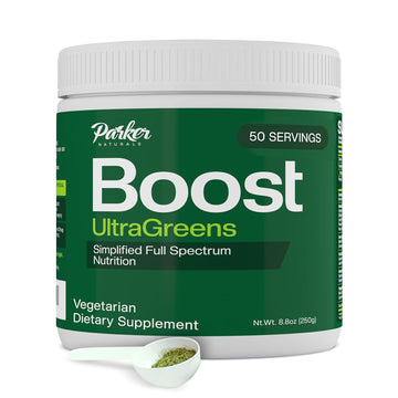Boost UltraGreens Super Greens Powder - Organic Spirulina, Grasses & Antioxidants | Premium Superfood for Daily Energy | Detox & Whole-Body Wellness - 50 Servings Parker NaturalsAu supplements