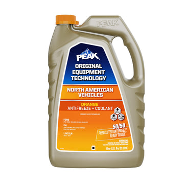 PEAK OET Extended Life Orange 50/50 Prediluted Antifreeze/Coolant for North American Vehicles, 1 Gal. PEAKAu supplements