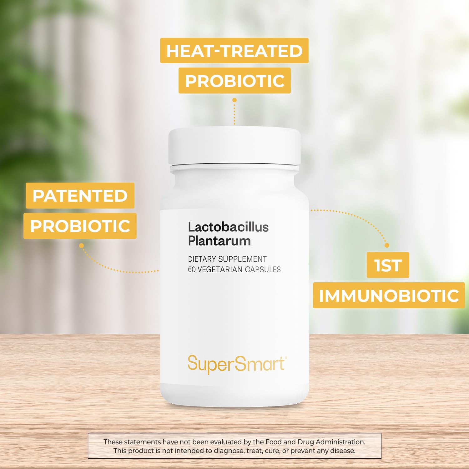 Supersmart - Lactobacillus Plantarum PostBiotic 20 Billion CFU per Day (Immuno-LP20) - Heat-Treated Probiotic Supplement | Non-GMO & Gluten Free - 60 Vegetarian Capsules SupersmartAu supplements